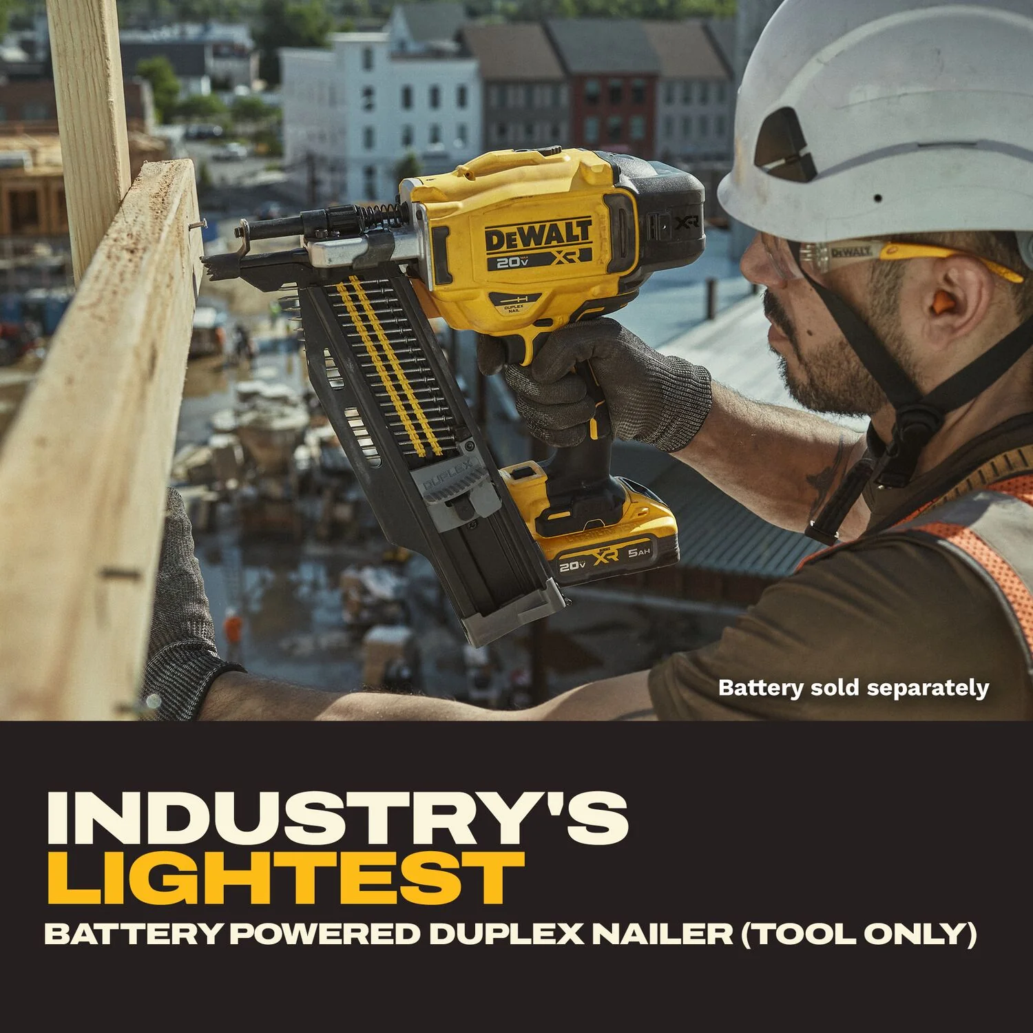 DeWALT DCN910B 20V MAX XR Brushless 21-Degree Plastic Collated Duplex Nailer, Tool Only - Image 3