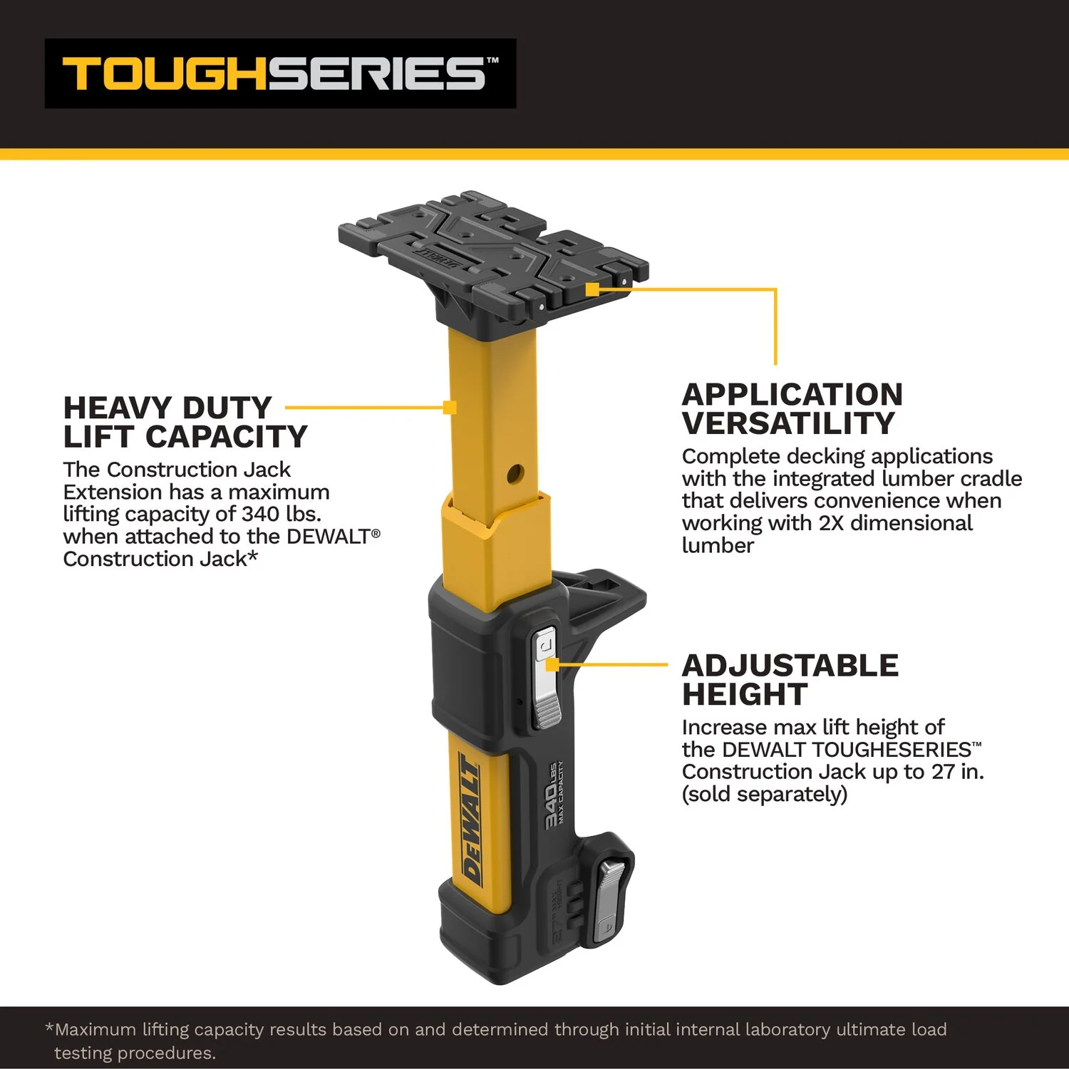 DeWALT DWHT83554 ToughSeries Construction Jack Extension - Image 2