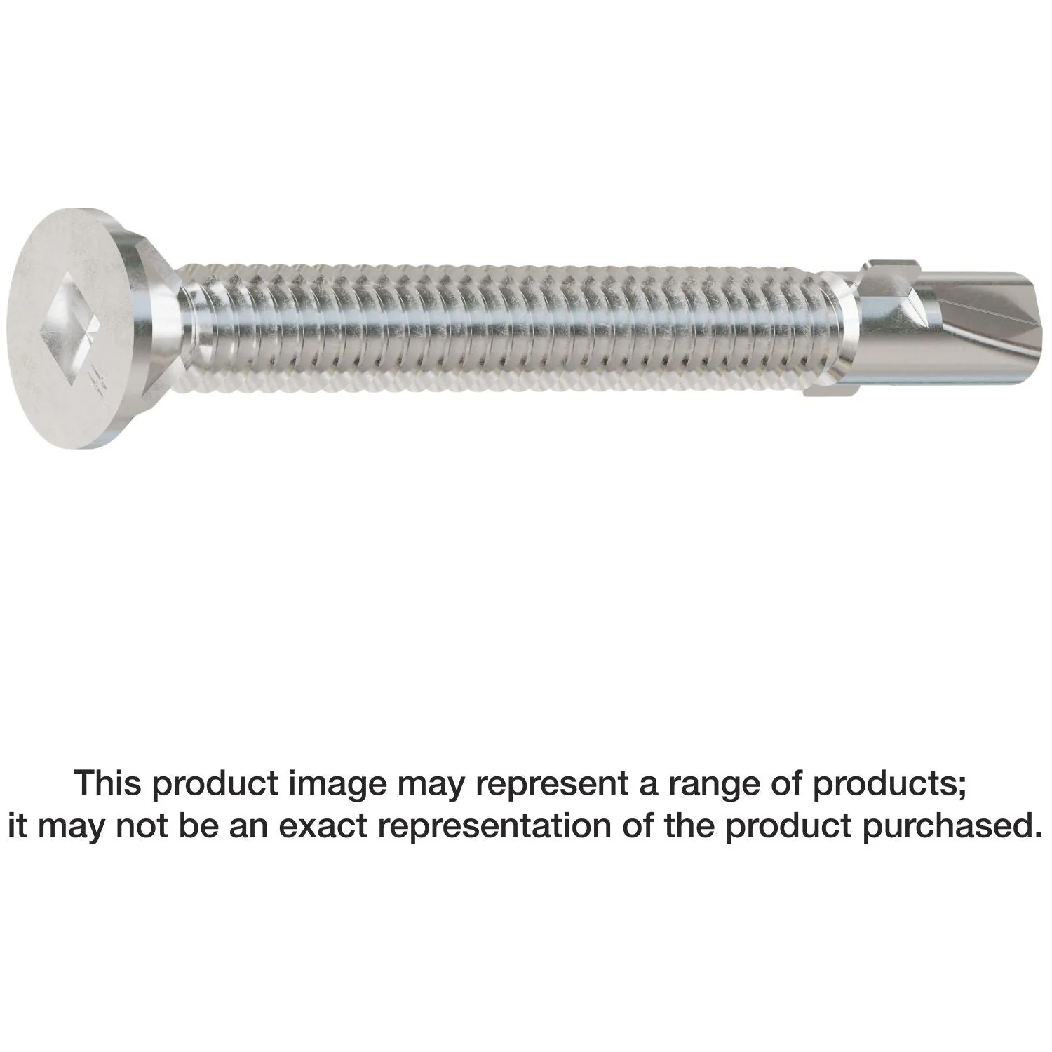 Simpson Strong-Tie F12C250FDB Self-Drilling Flat-Head Screw with Wings,  #12 x 2-1/2-in. #3 Square Type 410, 1800-Pack - Image 1