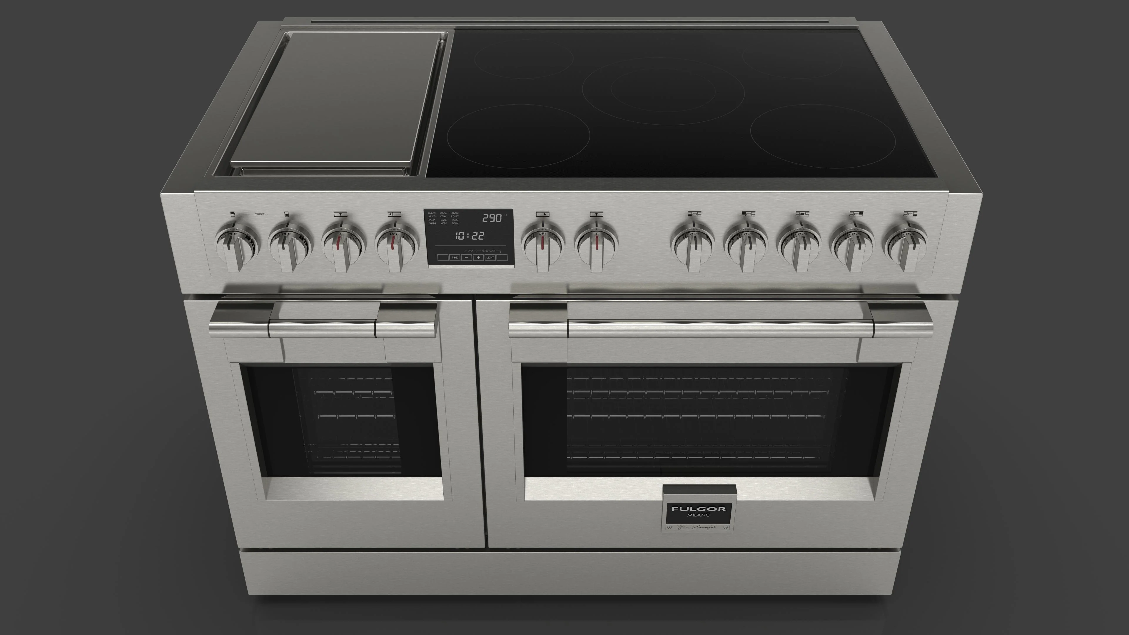 FULGOR MILANO | 48" FREESTANDING PRO INDUCTION RANGE W GRIDDLE | $15,499.00 - $17,418.00 - Image 2