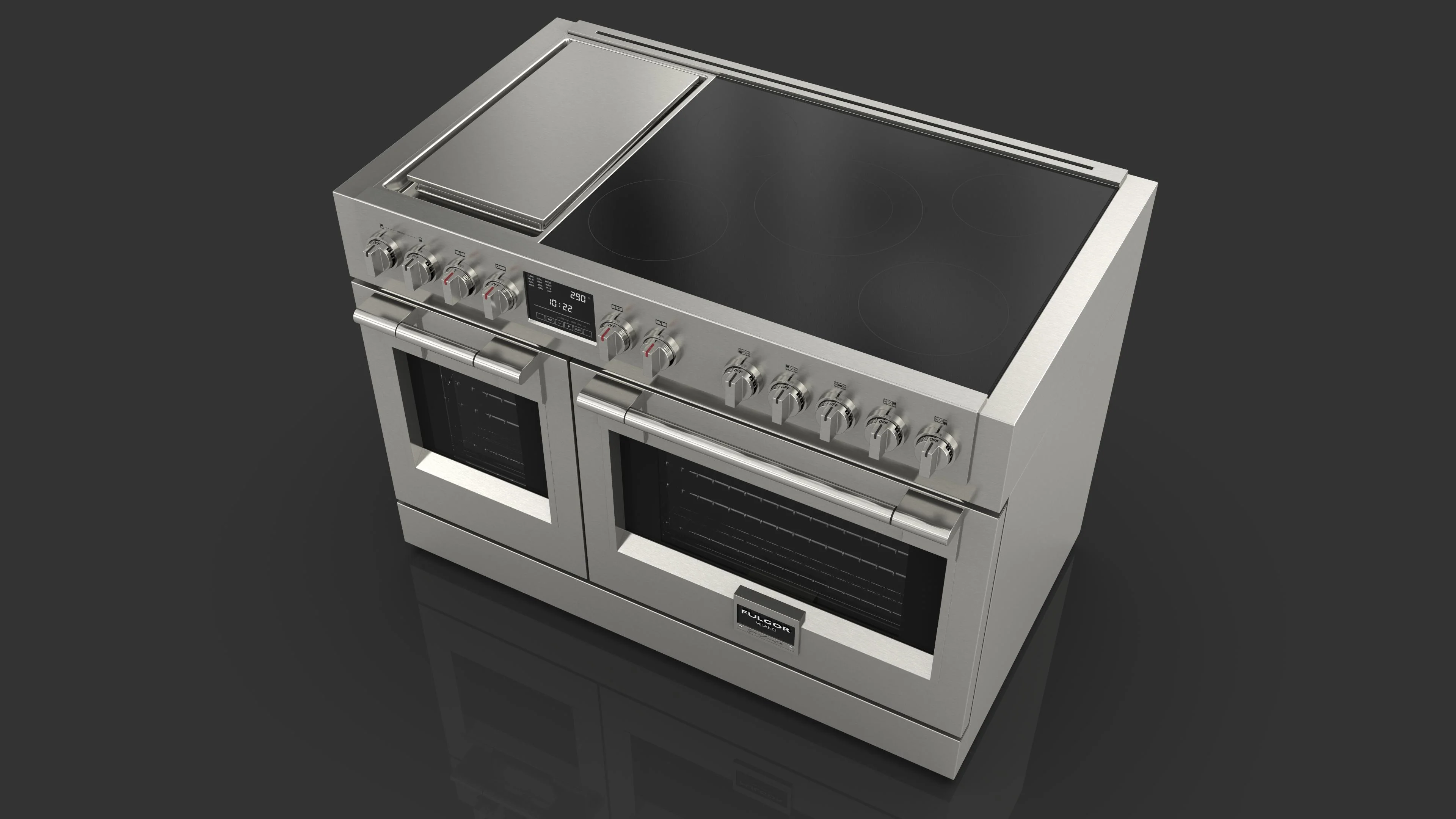 FULGOR MILANO | 48" FREESTANDING PRO INDUCTION RANGE W GRIDDLE | $15,499.00 - $17,418.00 - Image 3
