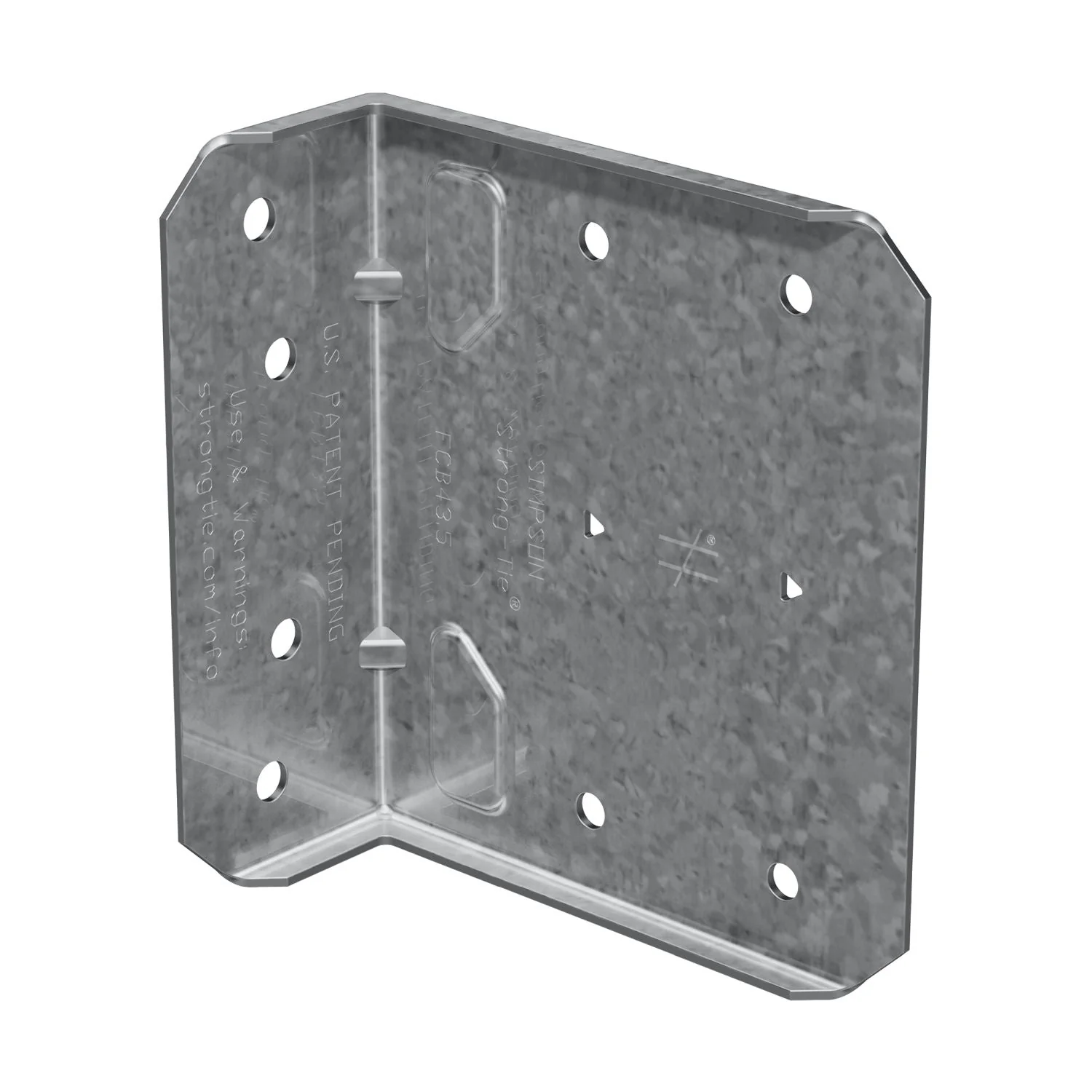 Simpson Strong-Tie FCB43.5-R25 FCB 3-1/2-in. Bypass Framing Fixed-Clip Connector, 25-Pack - Image 2