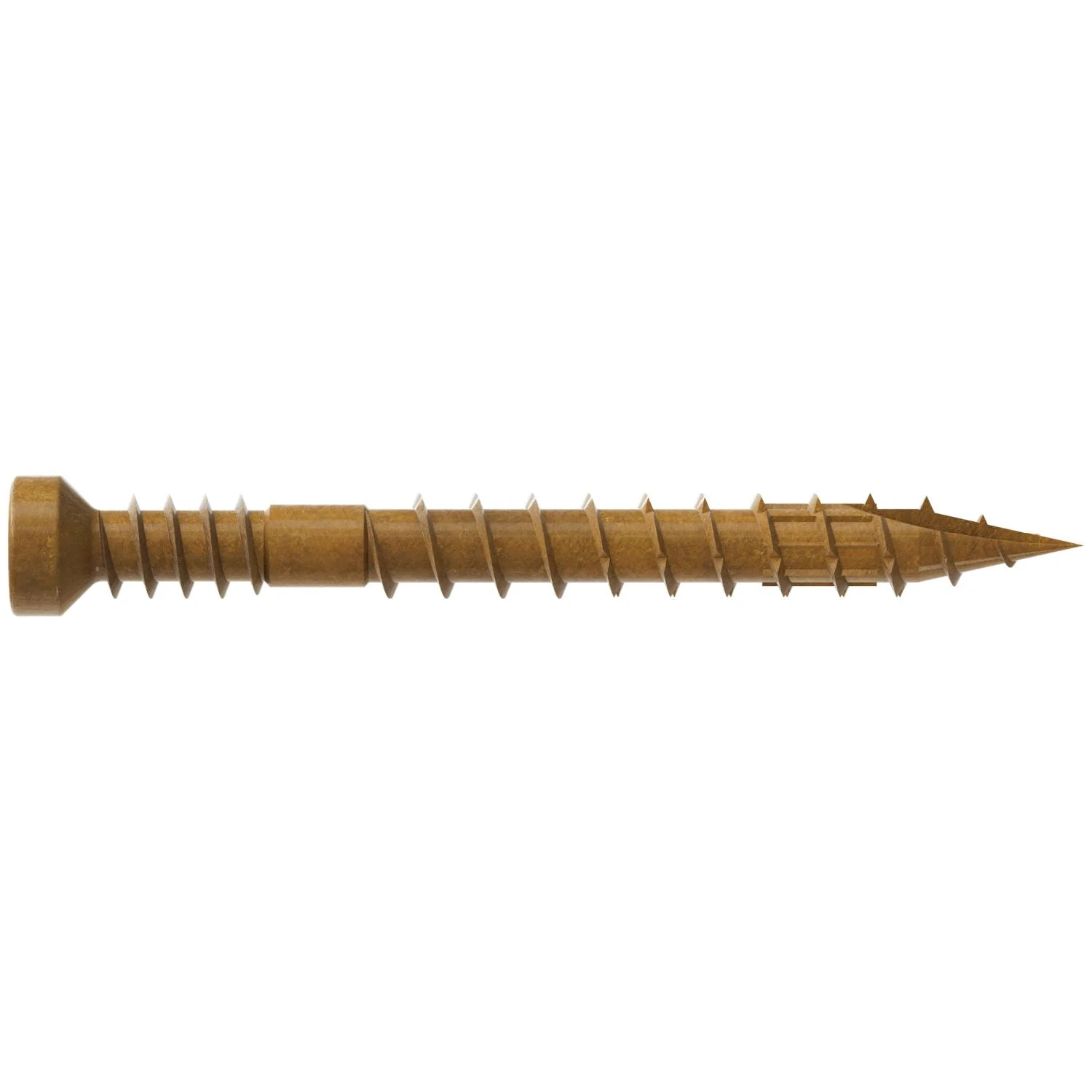 Simpson Strong-Tie FT07112MB Finish Trim Screw,  #7 x 1-1/2-in. T10, Trim-Head, Quik Guard, Tan, 4000-Pack - Image 3