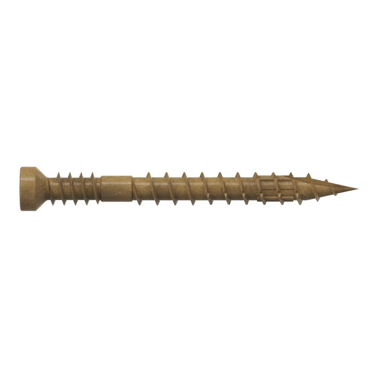 Simpson Strong-Tie FT07112R500 Finish Trim Screw,  #7 x 1-1/2-in. T10, Trim-Head, Quik Guard, Tan, 500-Pack - Image 3
