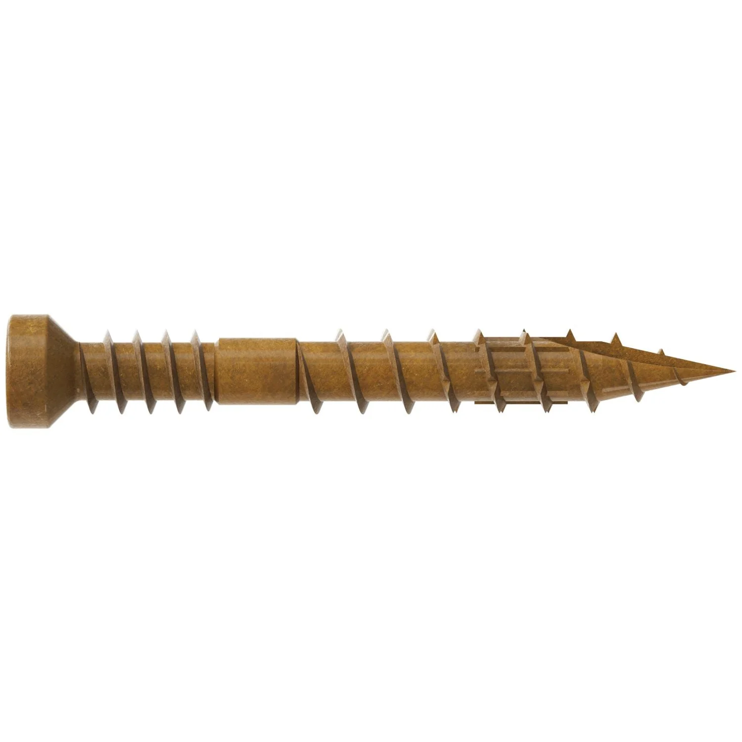 Simpson Strong-Tie FT07114R100 Finish Trim Screw,  #7 x 1-1/4-in. T10, Trim-Head, Quik Guard, Tan, 100-Pack - Image 2