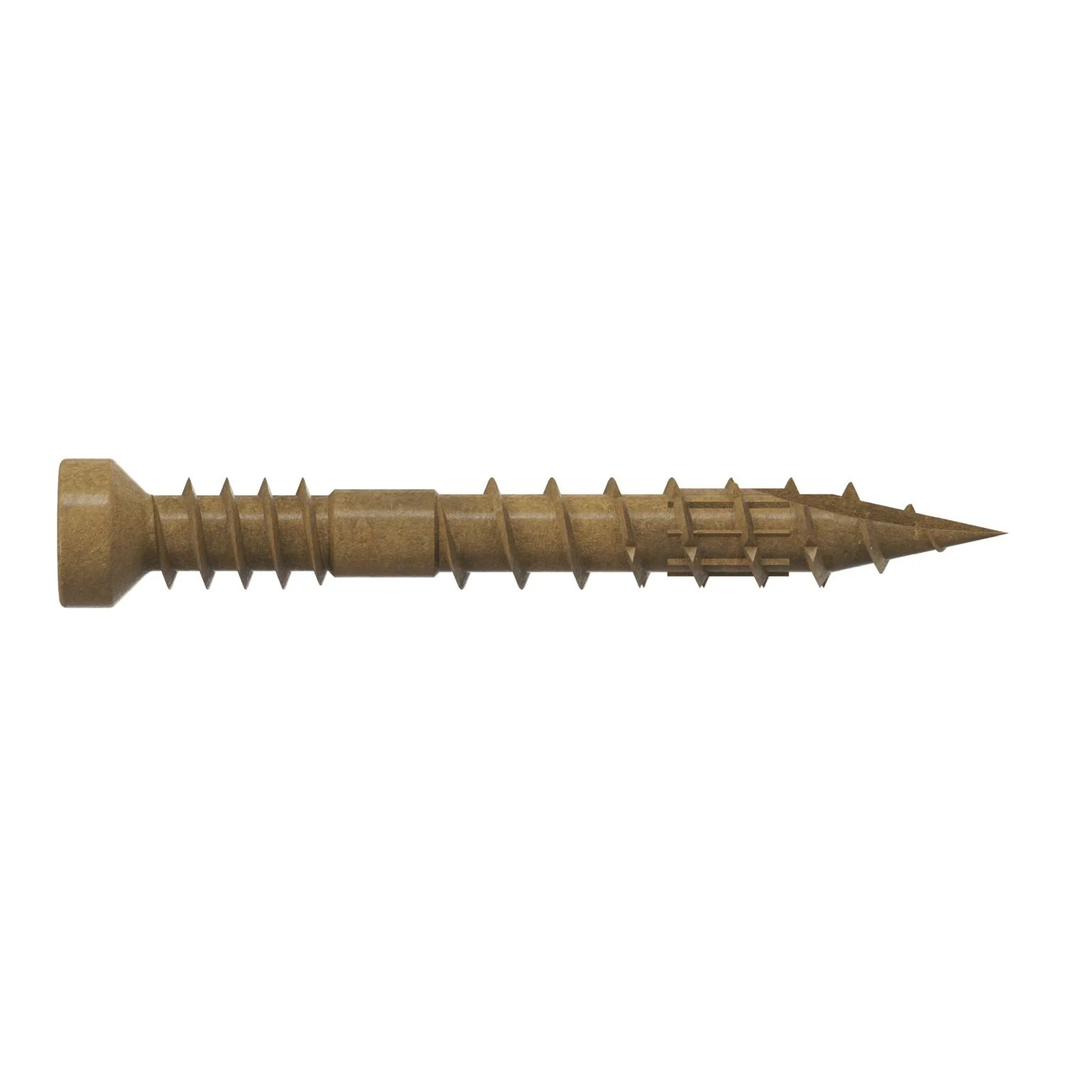 Simpson Strong-Tie FT07114R500 Finish Trim Screw,  #7 x 1-1/4-in. T10, Trim-Head, Quik Guard, Tan, 500-Pack - Image 2