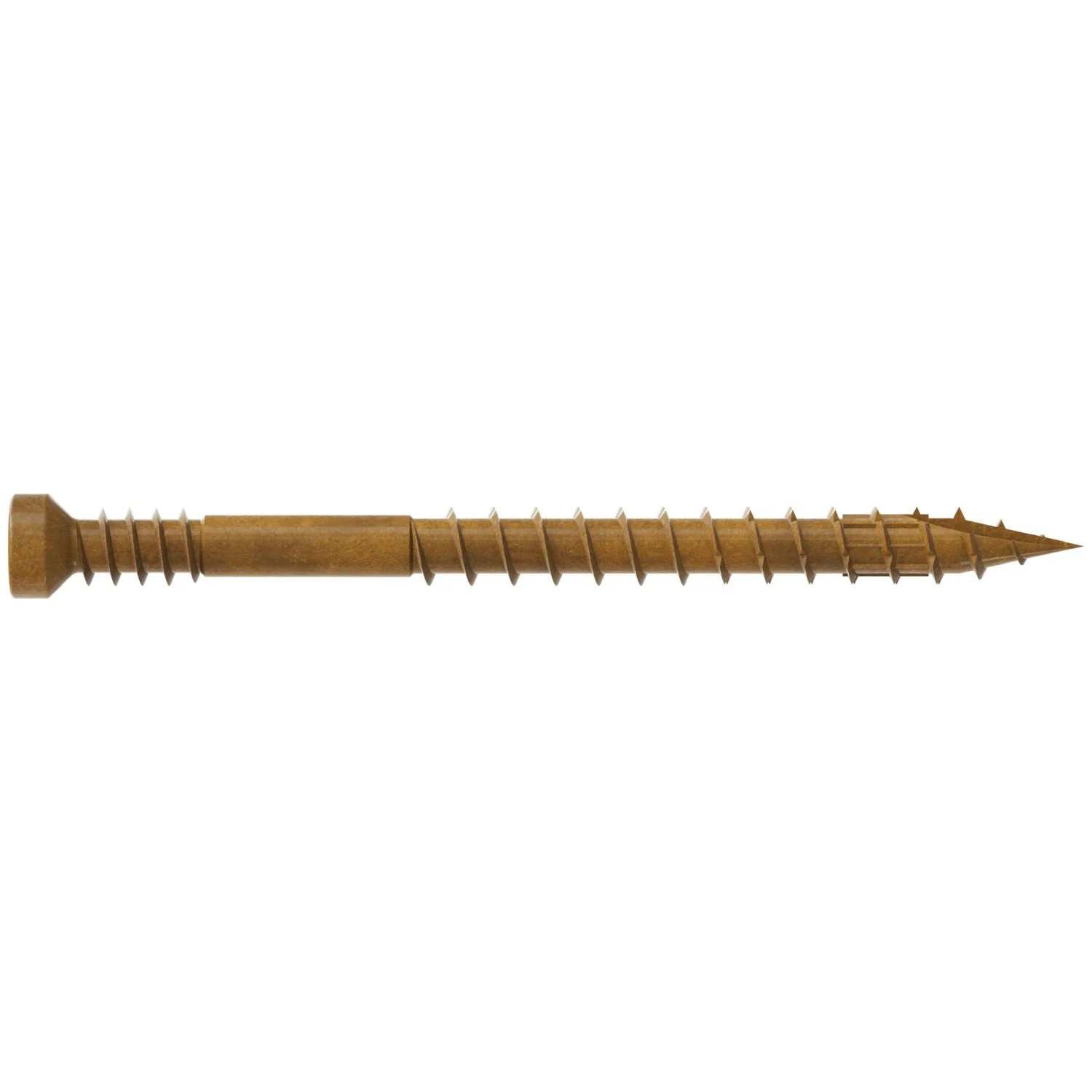 Simpson Strong-Tie FT07200MB Finish Trim Screw,  #7 x 2-in. T10, Trim-Head, Quik Guard, Tan, 4000-Pack - Image 2