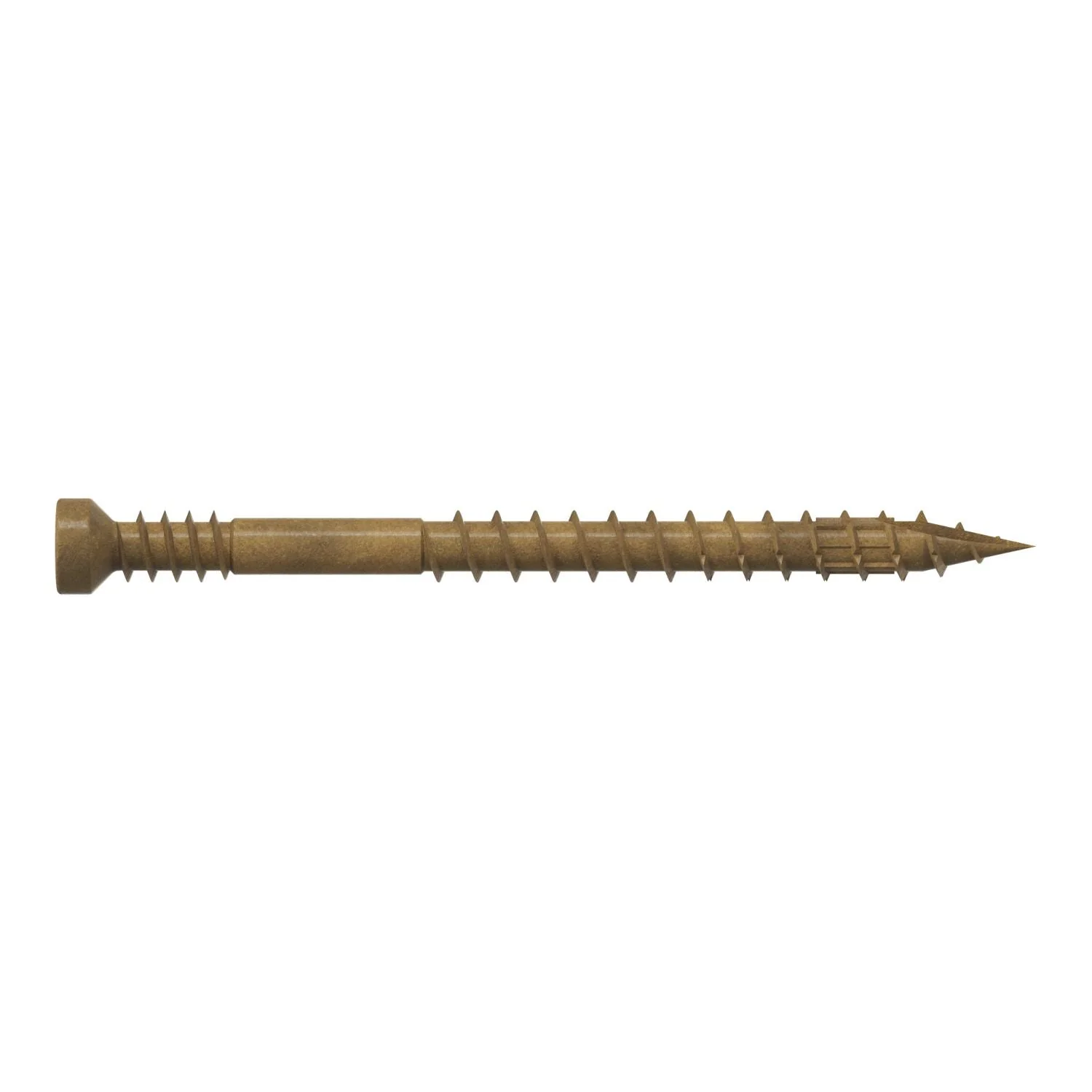 Simpson Strong-Tie FT07200R100 Finish Trim Screw,  #7 x 2-in. T10, Trim-Head, Quik Guard, Tan, 100-Pack - Image 2