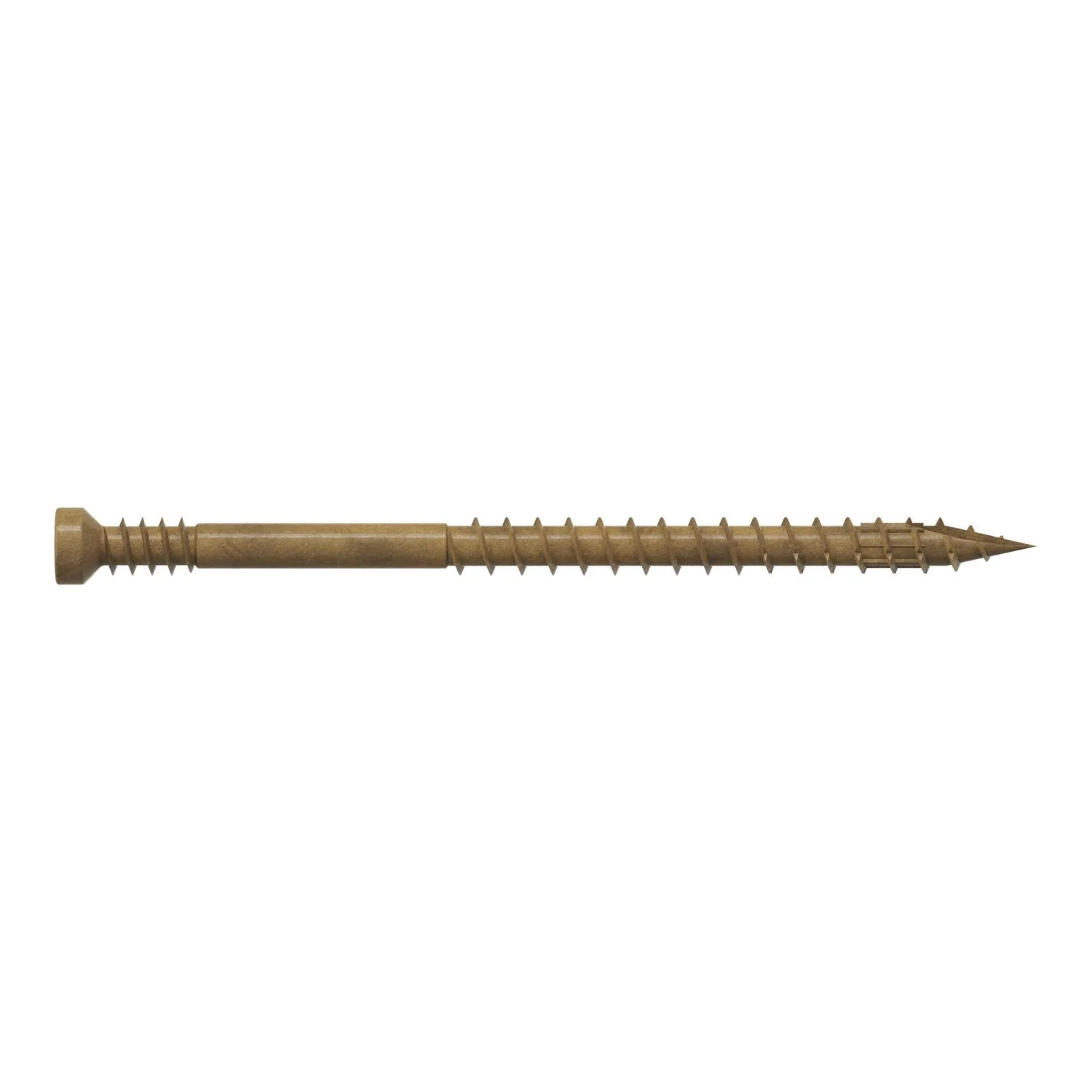 Simpson Strong-Tie FT07212R100 Finish Trim Screw,  #7 x 2-1/2-in. T10, Trim-Head, Quik Guard, Tan, 100-Pack - Image 2