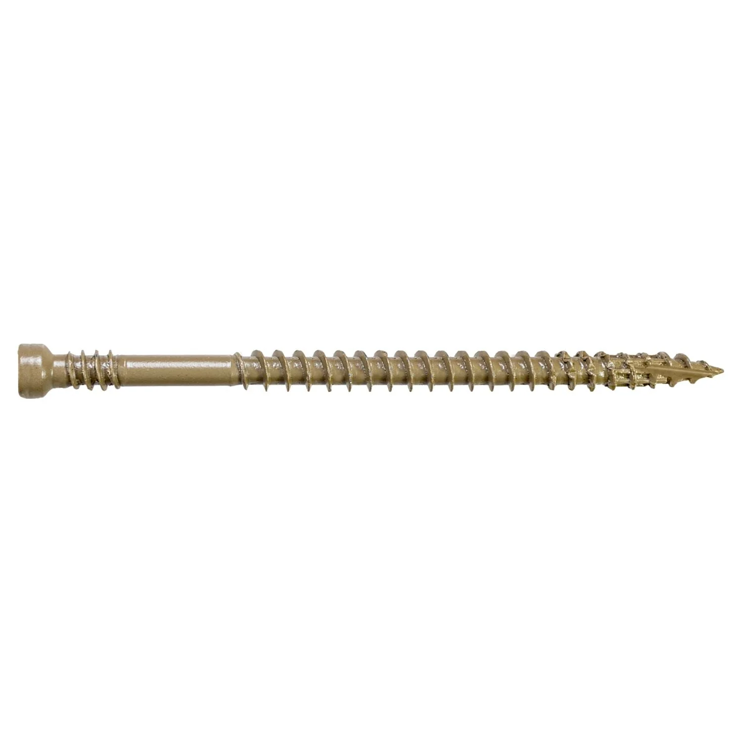 Simpson Strong-Tie FT07212R100 Finish Trim Screw,  #7 x 2-1/2-in. T10, Trim-Head, Quik Guard, Tan, 100-Pack - Image 3