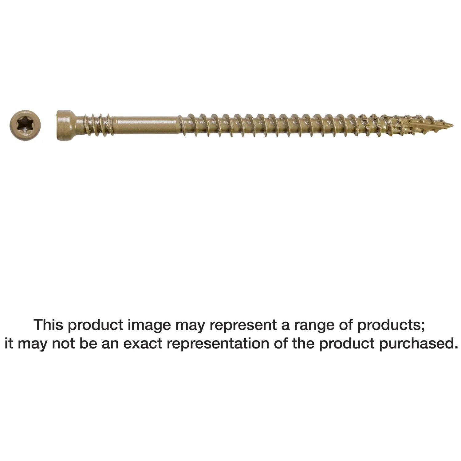 Simpson Strong-Tie FT07212R400W Finish Trim Screw,  #7 x 2-1/2-in. T10, Trim-Head, Quik Guard, White, 400-Pack - Image 1