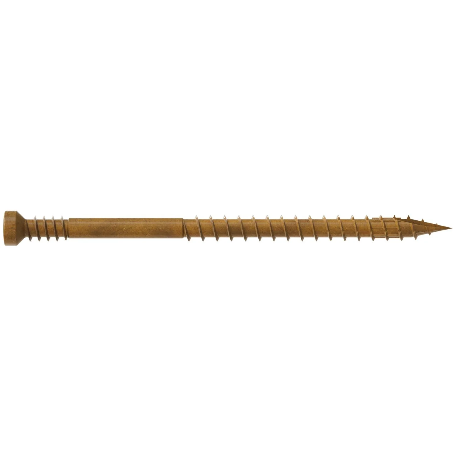 Simpson Strong-Tie FT07212R400 Finish Trim Screw,  #7 x 2-1/2-in. T10, Trim-Head, Quik Guard, Tan, 400-Pack - Image 2
