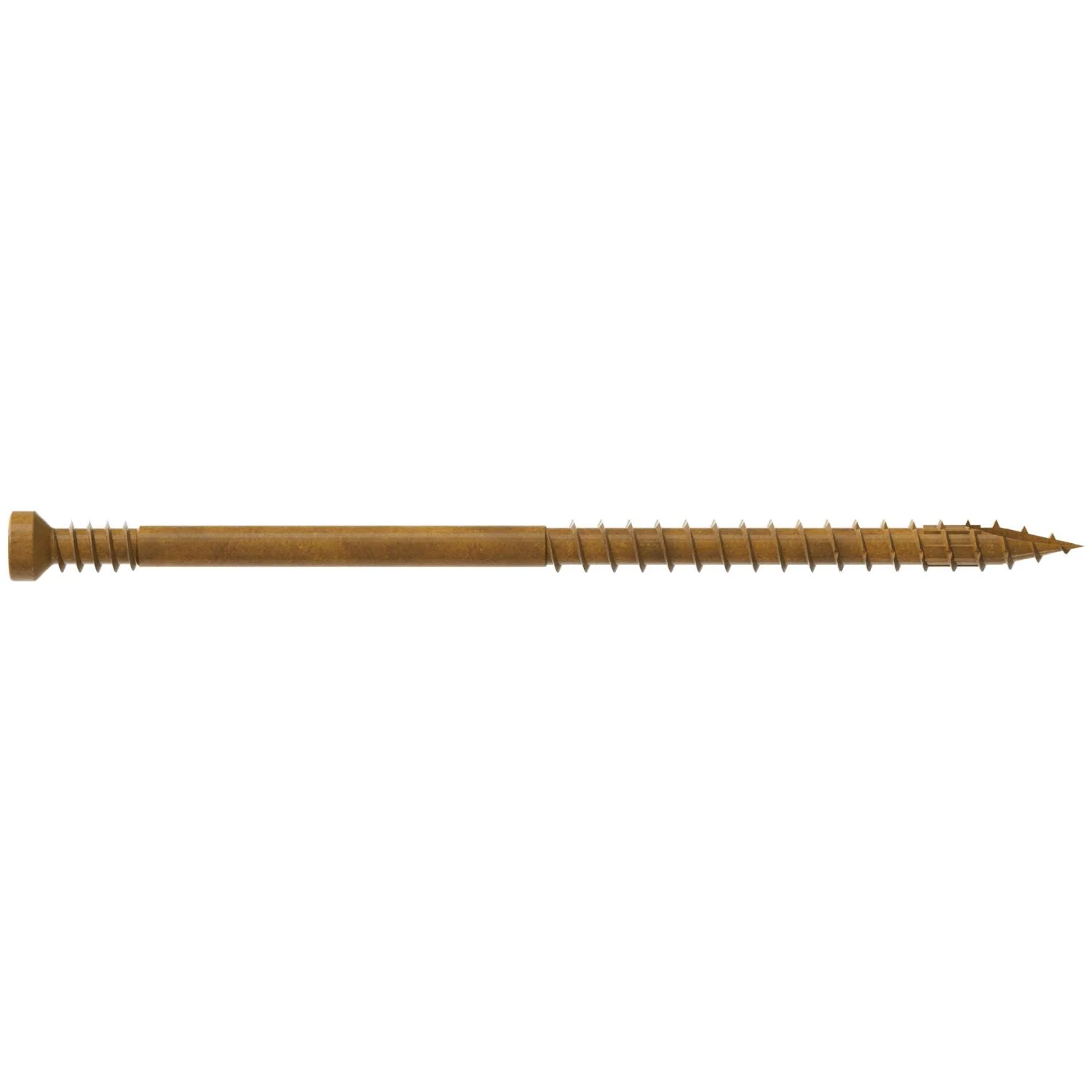 Simpson Strong-Tie FT07300R100 Finish Trim Screw,  #7 x 3-in. T10, Trim-Head, Quik Guard, Tan, 100-Pack - Image 2