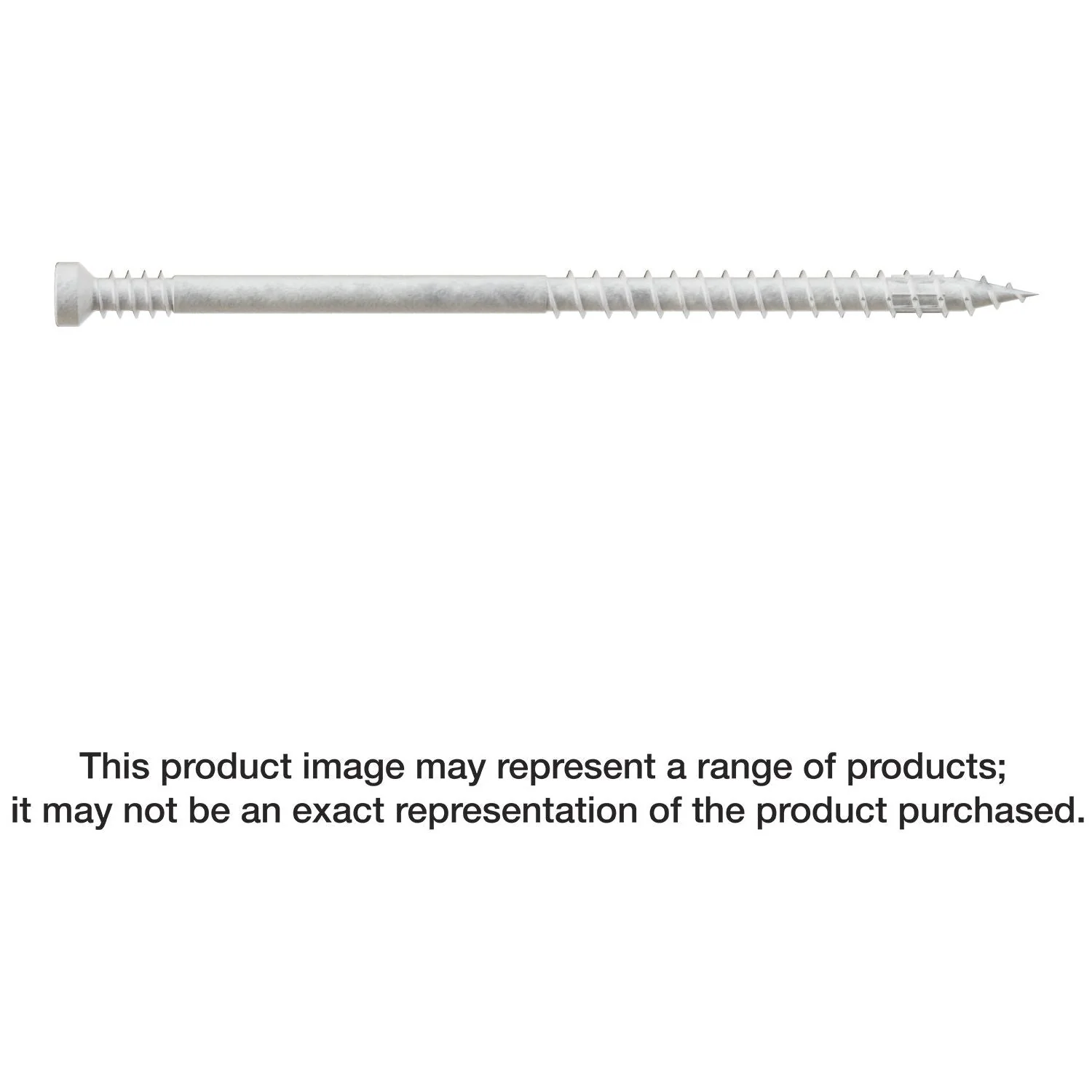 Simpson Strong-Tie FT07300R300W Finish Trim Screw,  #7 x 3-in. T10, Trim-Head, Quik Guard, White, 300-Pack - Image 1