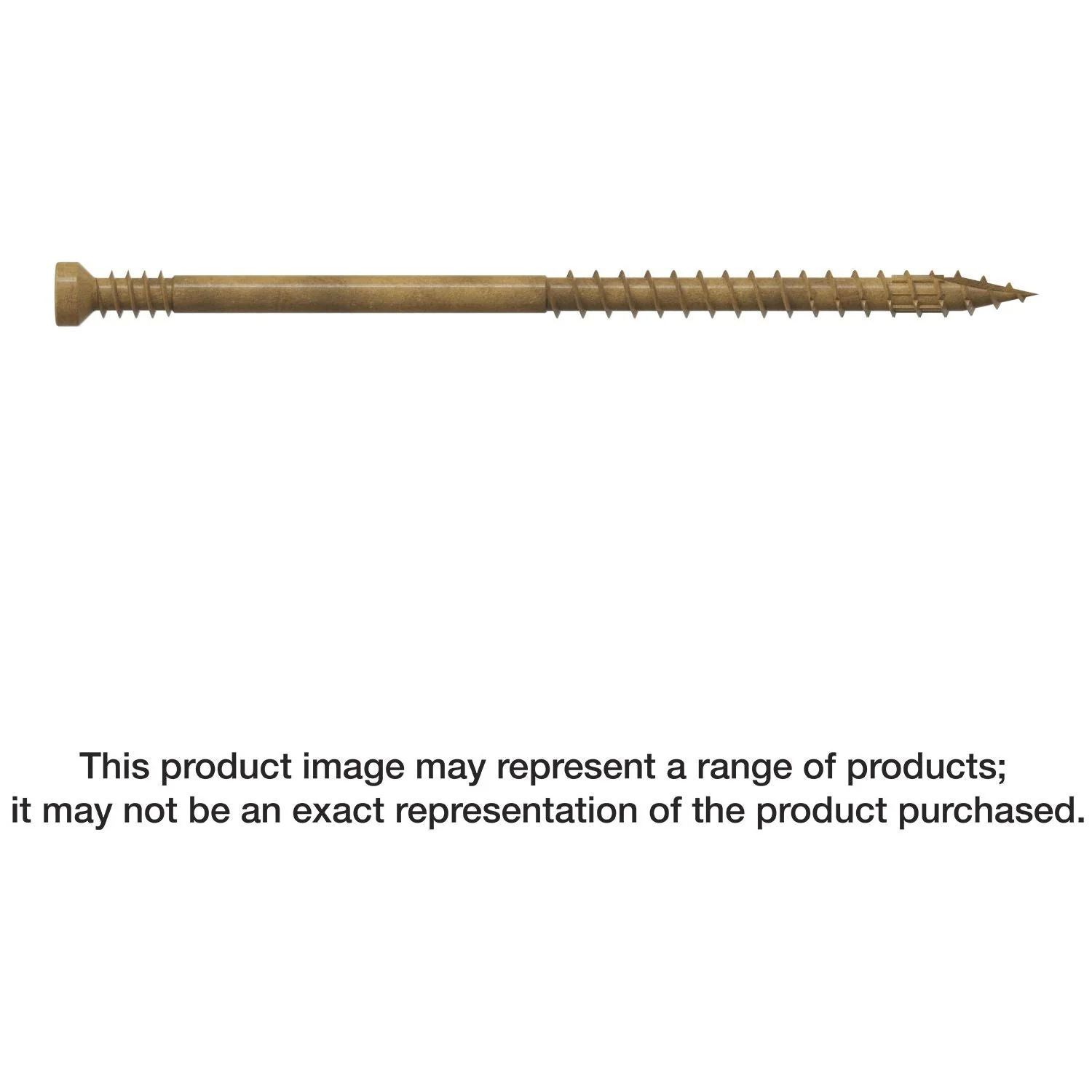 Simpson Strong-Tie FT07300R300 Finish Trim Screw,  #7 x 3-in. T10, Trim-Head, Quik Guard, Tan, 300-Pack - Image 1