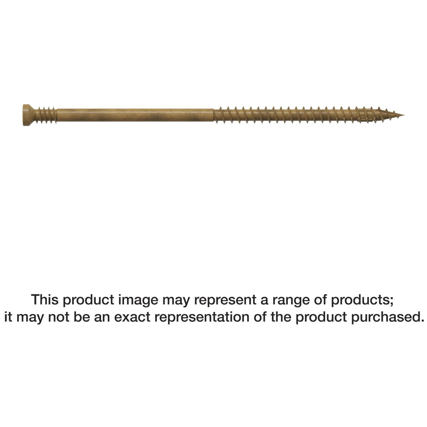 Simpson Strong-Tie FT09400R50 Finish Trim Screw,  #9 x 4-in. T15, Trim-Head, Quik Guard, Tan, 50-Pack - Image 1