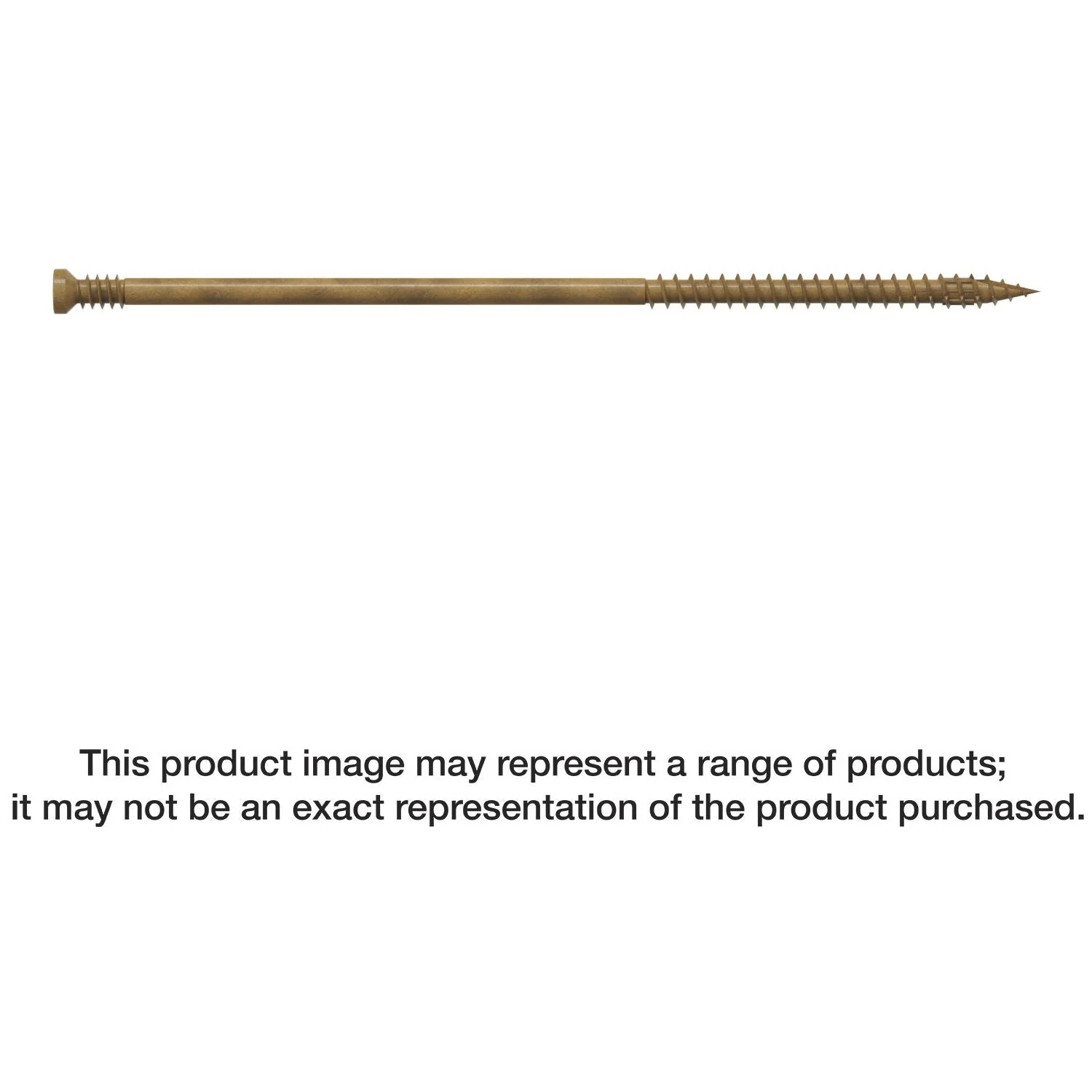 Simpson Strong-Tie FT09500MB Finish Trim Screw,  #9 x 5-in. T15, Trim-Head, Quik Guard, Tan, 500-Pack - Image 1