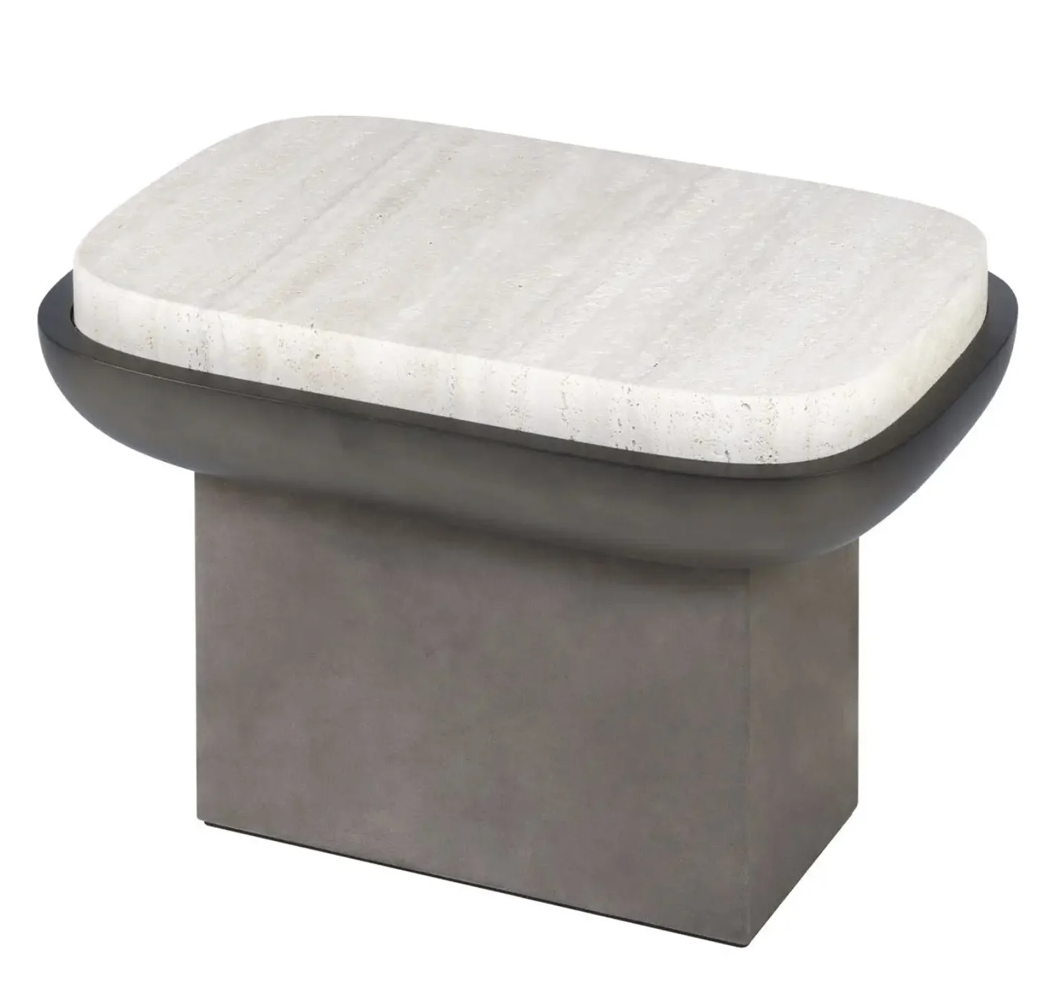 GIOBAGNARA | SHINTO TRAVERTINE SIDE TABLE | $8,088.00 - Image 1