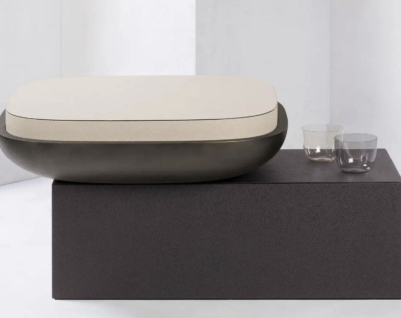 GIOBAGNARA | LEATHER STOOL AND TABLE, OLYMPIA | $4,591.00 - Image 2