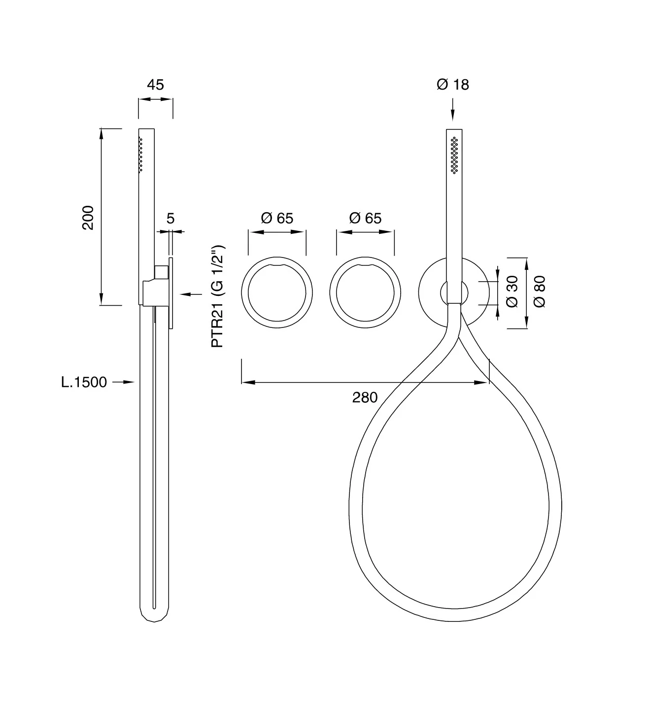 GIO54 I Hand Shower by CEA Design - $4,157.00 - $5,488.00 - Image 2