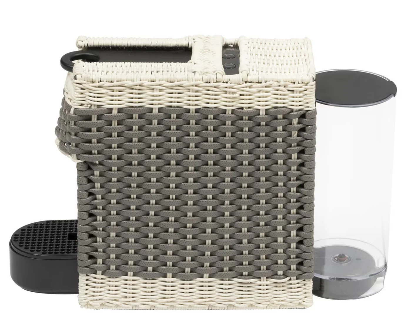 GIOBAGNARA | ESSENZA BROWN LEATHER & RATTAN COFFEE MACHINE WITH COVER | $1,240.00 - Image 2