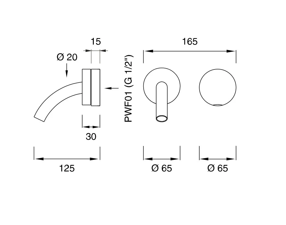 GIO70 I Wall mounted faucet by CEA Design - $1,932.00 - $2,559.00 - Image 3