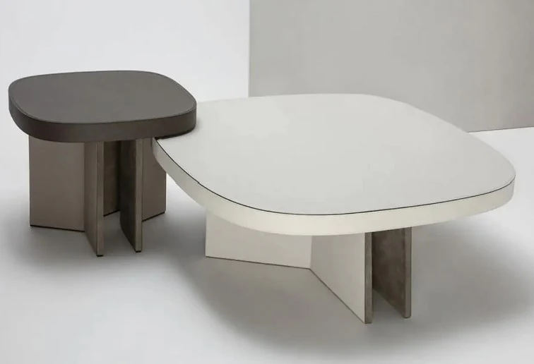 GIOBAGNARA | SET OF 2 LEATHER COFFEE TABLES | $7,922.00 - Image 2