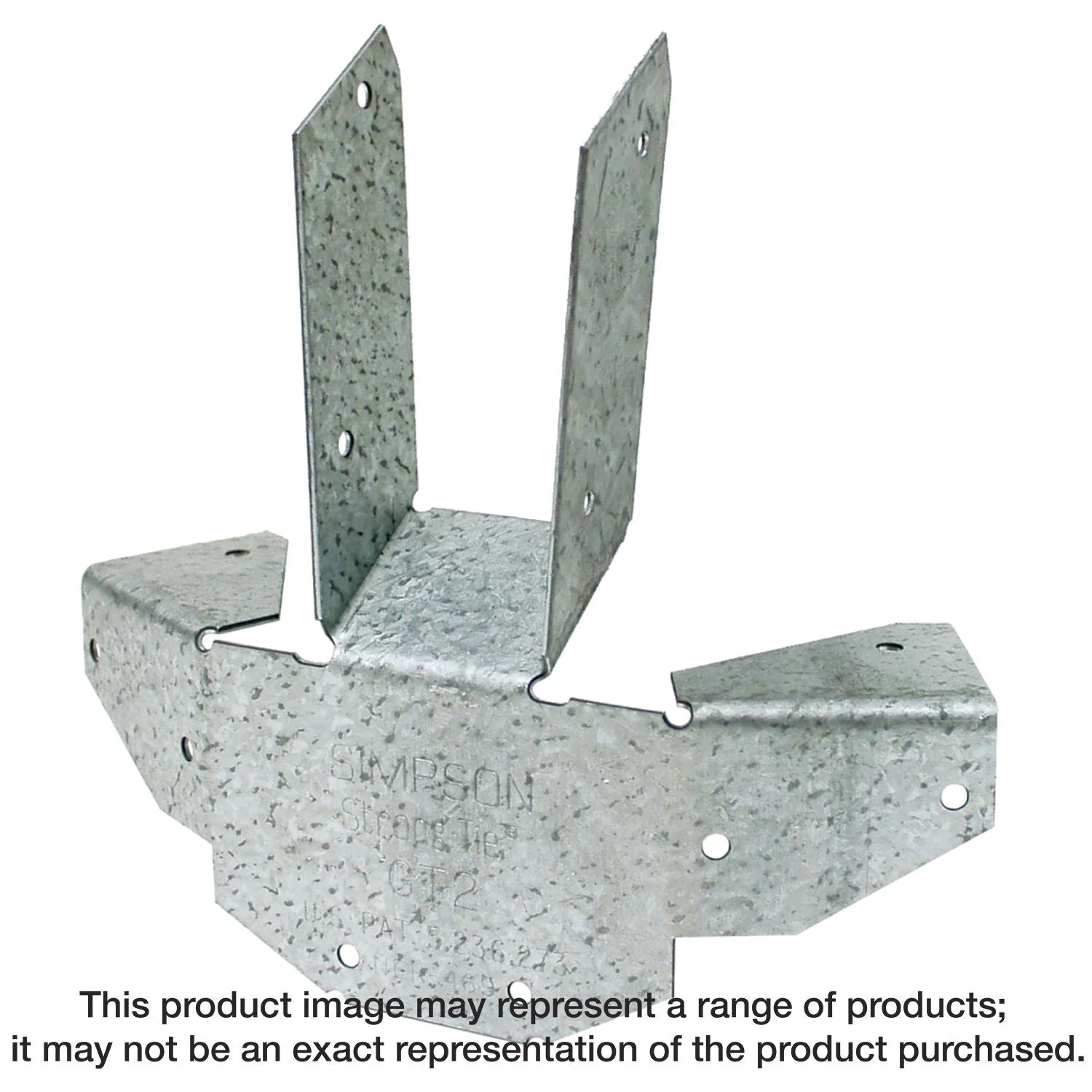 Simpson Strong-Tie GT2Z GT ZMAX Galvanized 16-Gauge Gazebo Tie for 6-2x Rafters and Top Plate to Post - Image 1