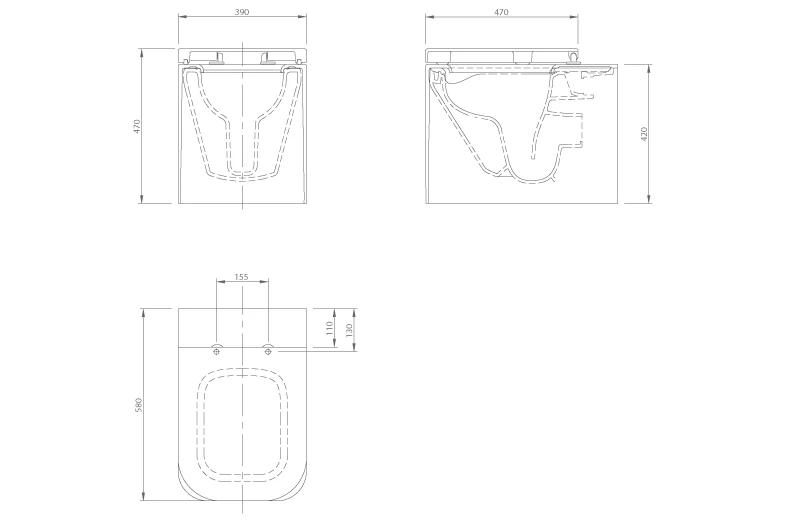 GLAM FLOOR-STANDING TOILET | PIETRA CASA BRAND | $7,631.47 - Image 2