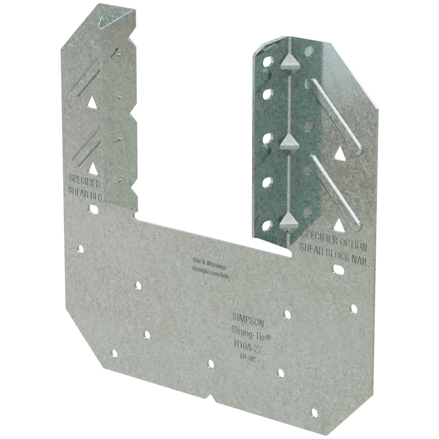 Simpson Strong-Tie H10A-2Z H10A-2 18-Gauge ZMAX Galvanized Hurricane Tie - Image 2