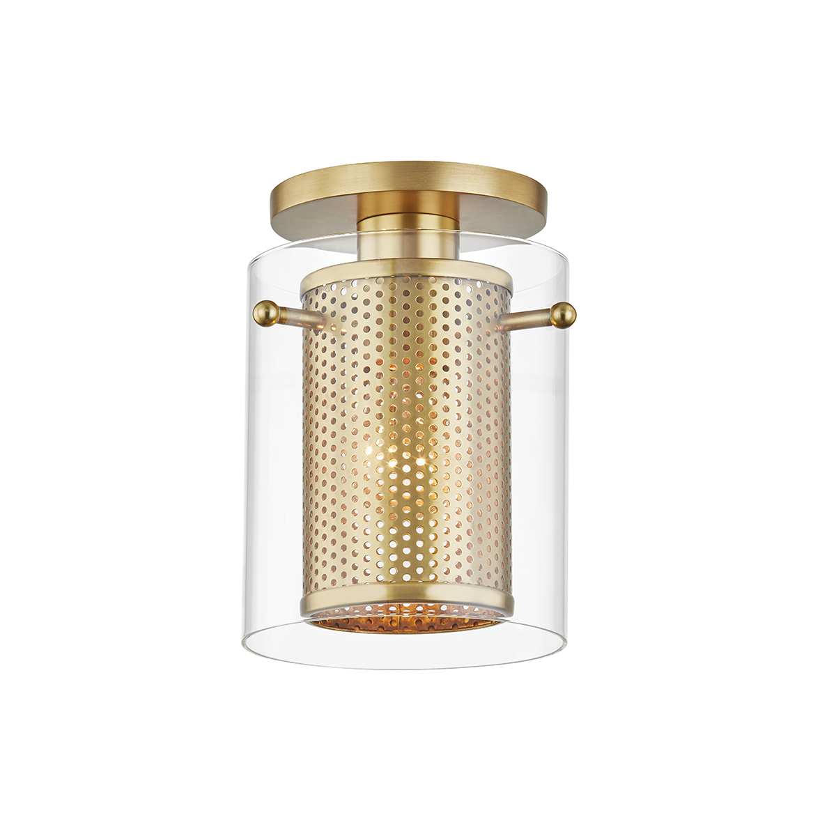 HUDSON VALLEY LIGHTING | ELENAOR SEMI - FLUSHMOUNT - AGED BRASS | $218.00 - Image 1
