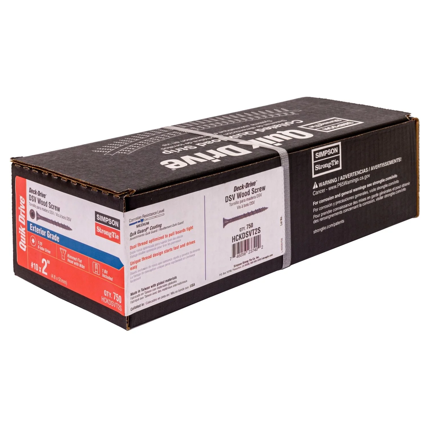 Simpson Strong-Tie HCKDSVT2S Deck-Drive DSV WOOD Screw (Collated),  #10 x 2-in. T25 6-Lobe, Tan, 750-Pack - Image 2