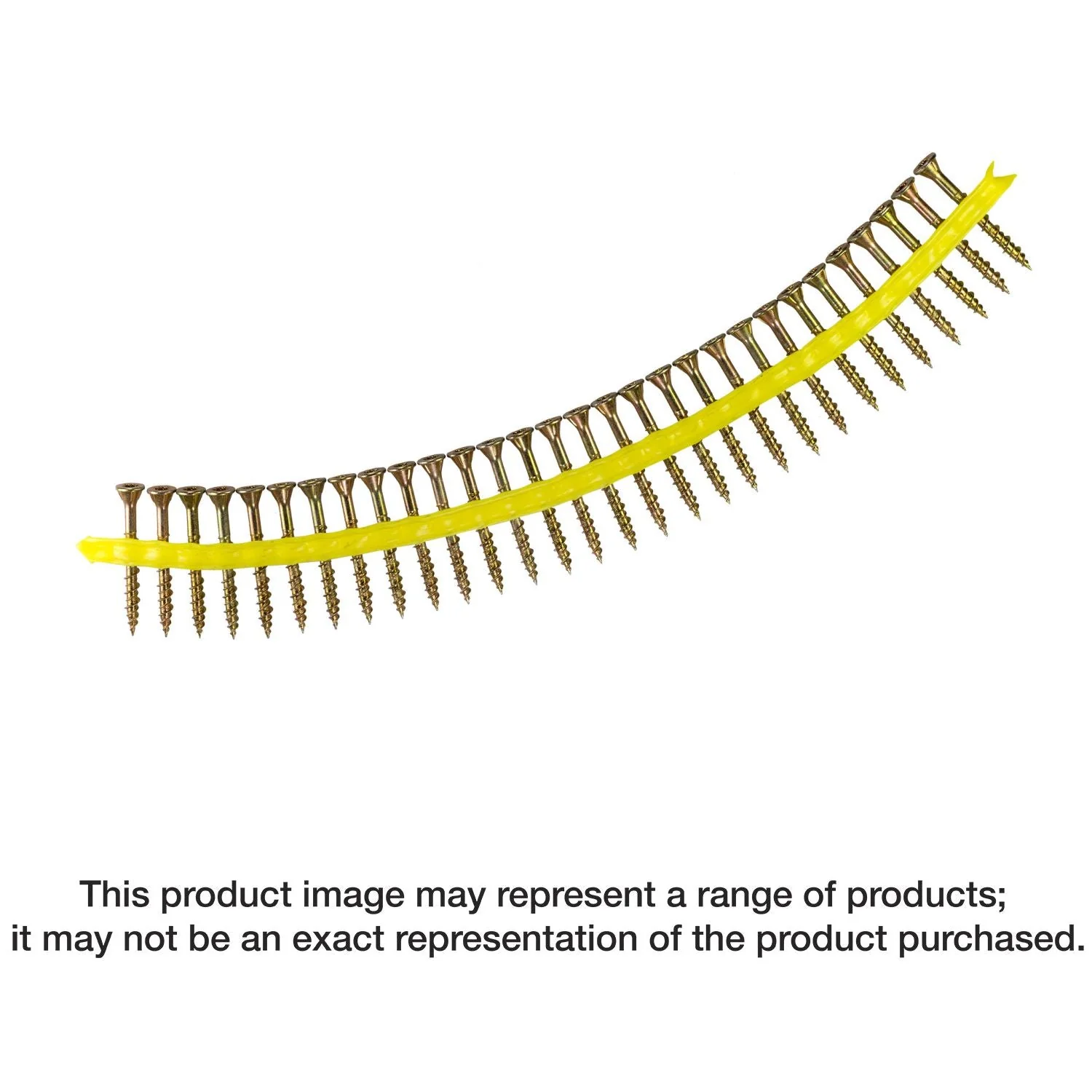Simpson Strong-Tie HCKWSV3S Strong-Drive WSV SUBFLOOR Screw (Collated),  #9 x 3-in. T25, Yellow Zinc, 500-Pack - Image 1