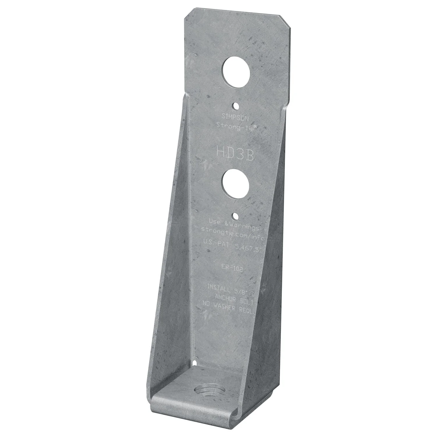 Simpson Strong-Tie HD3BHDG HDB 8-5/8-in. Hot-Dip Galvanized Bolted Holdown - Image 3