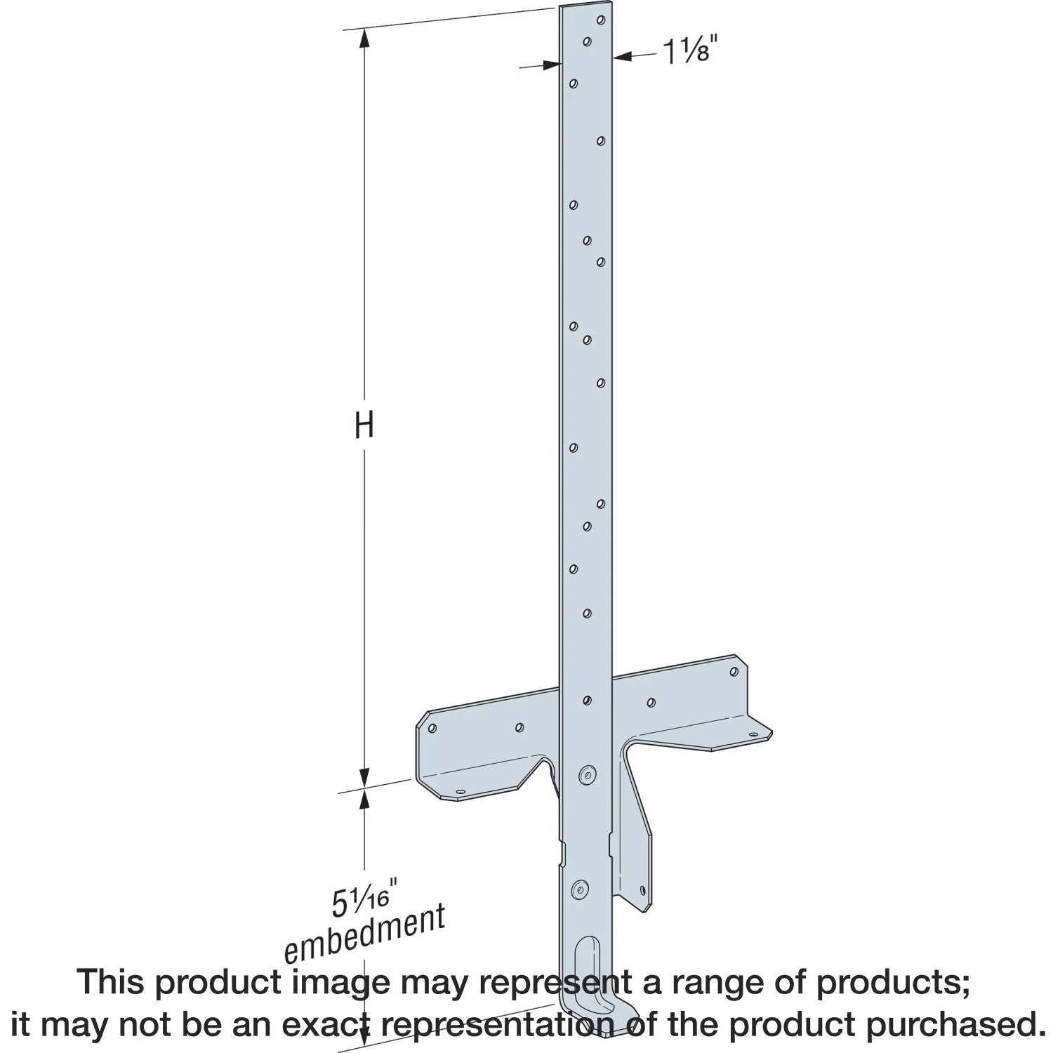 Simpson Strong-Tie HETAL20Z HETAL 20-in. ZMAX Galvanized Heavy Embedded Truss Anchor - Image 3