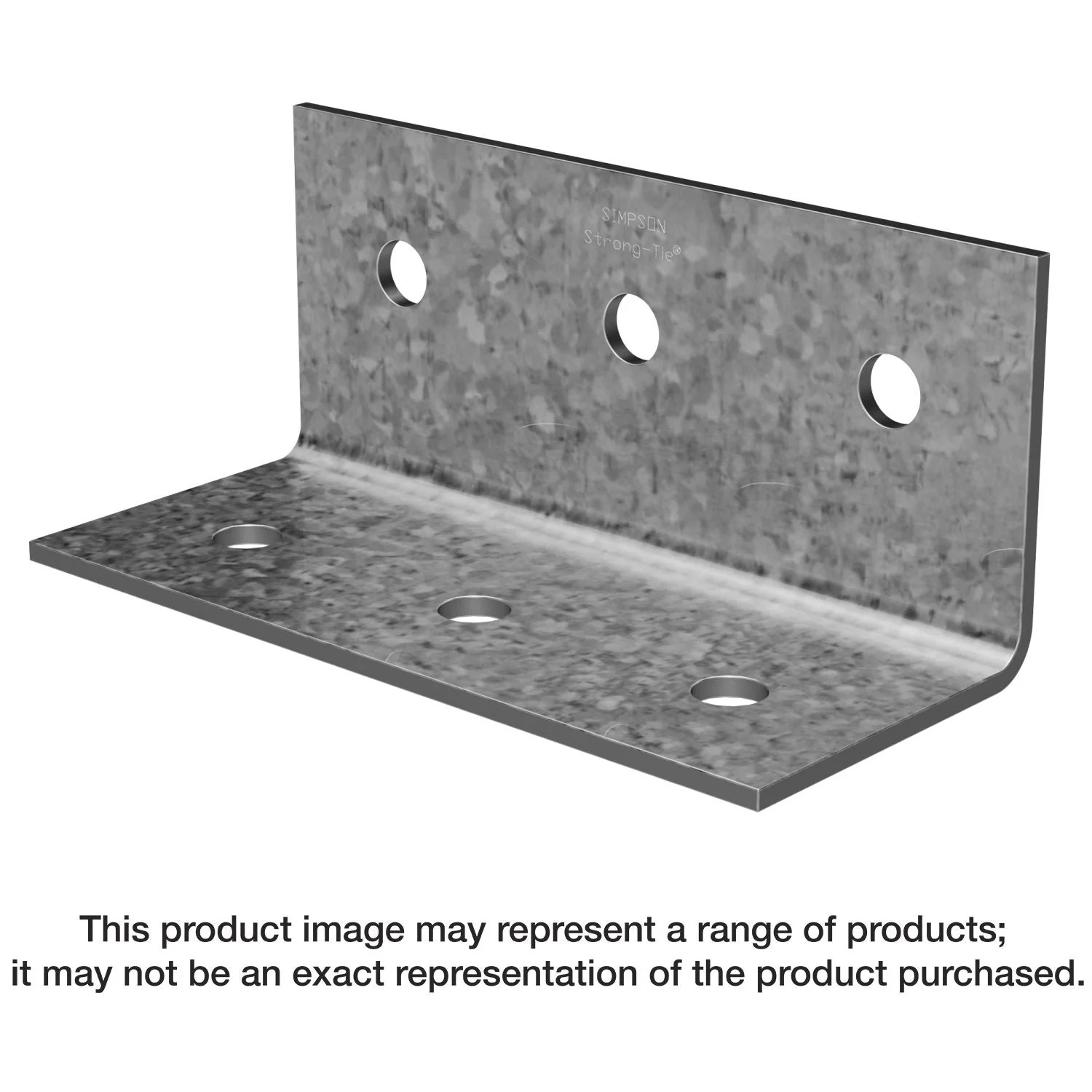 Simpson Strong-Tie HL37 HL 3-1/4-in. x 7-1/2-in. Galvanized Heavy Angle - Image 1