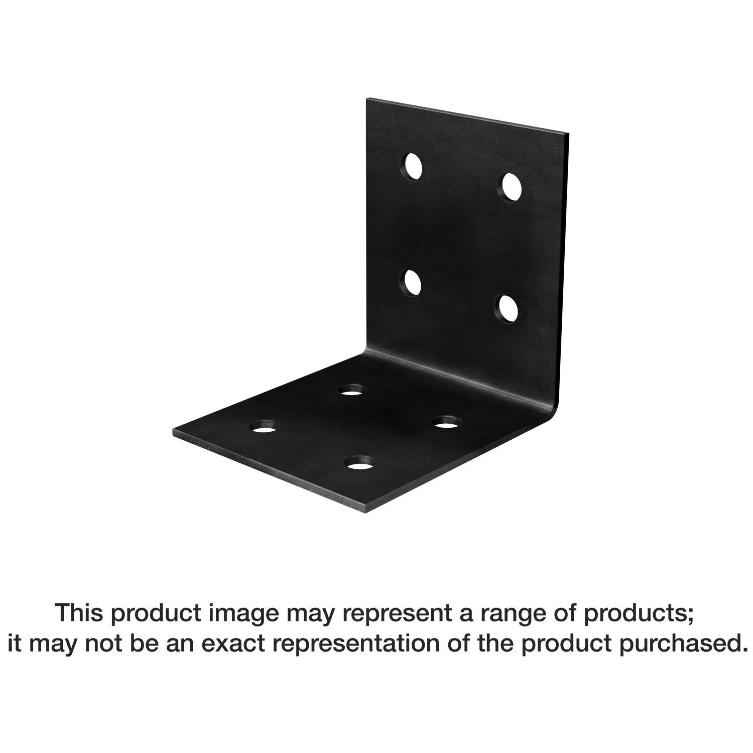 Simpson Strong-Tie HL46PC HLPC 4-1/4-in. x 6-in. Black Powder-Coated Ornamental Heavy Angle - Image 1