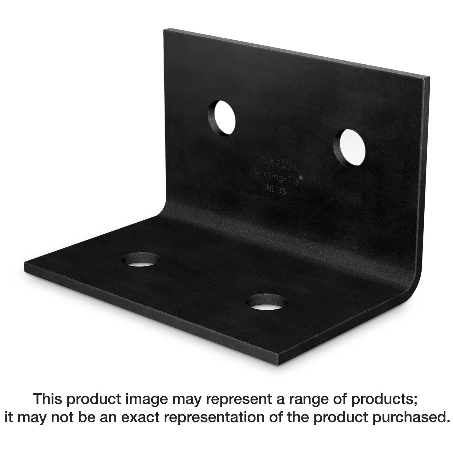 Simpson Strong-Tie HL55PC HLPC 5-3/4-in. x 5-in. Black Powder-Coated Ornamental Heavy Angle - Image 1