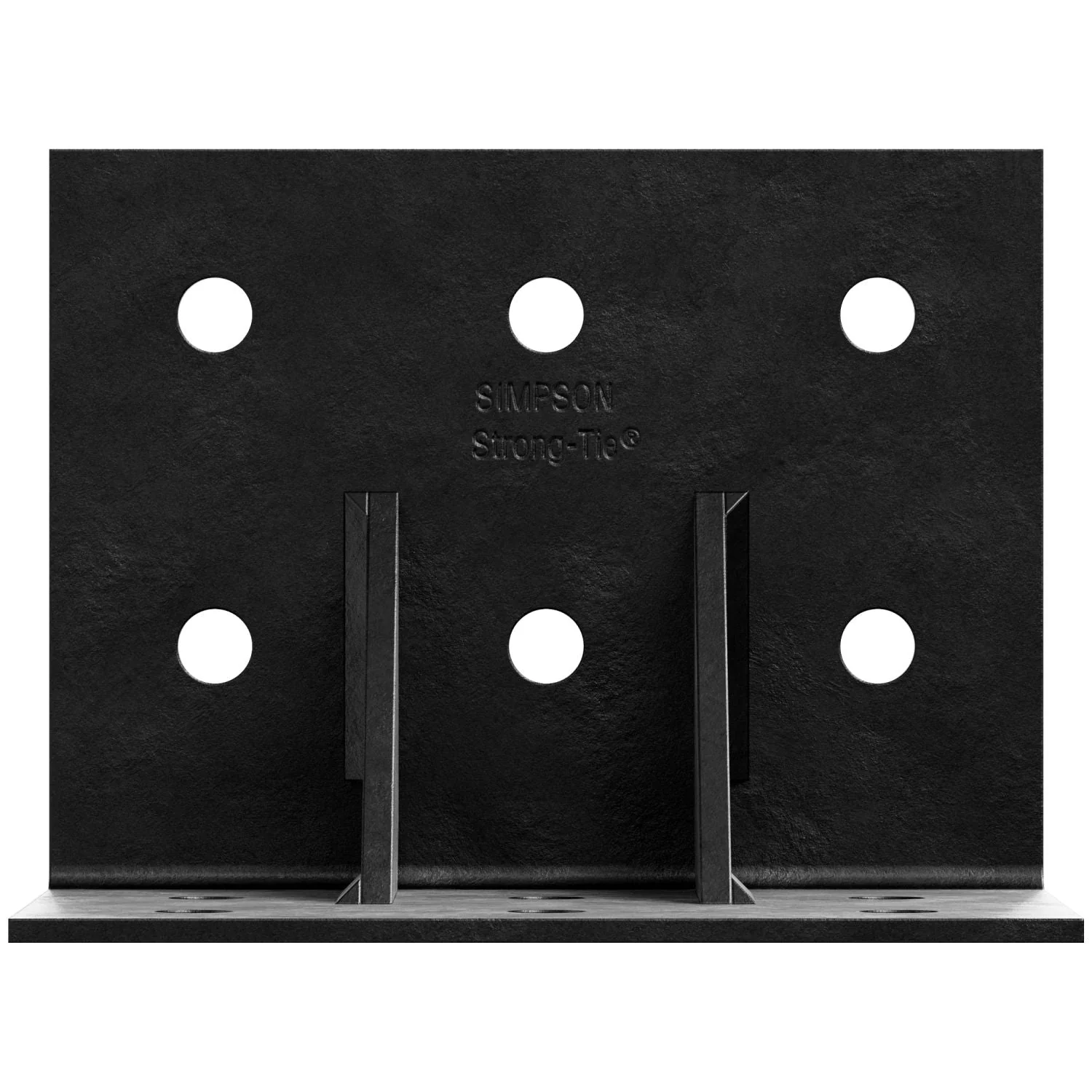 Simpson Strong-Tie HL57GPC HLGPC 5-in. x 7-in. Black Powder-Coated Ornamental Heavy Angle with Gusset - Image 2
