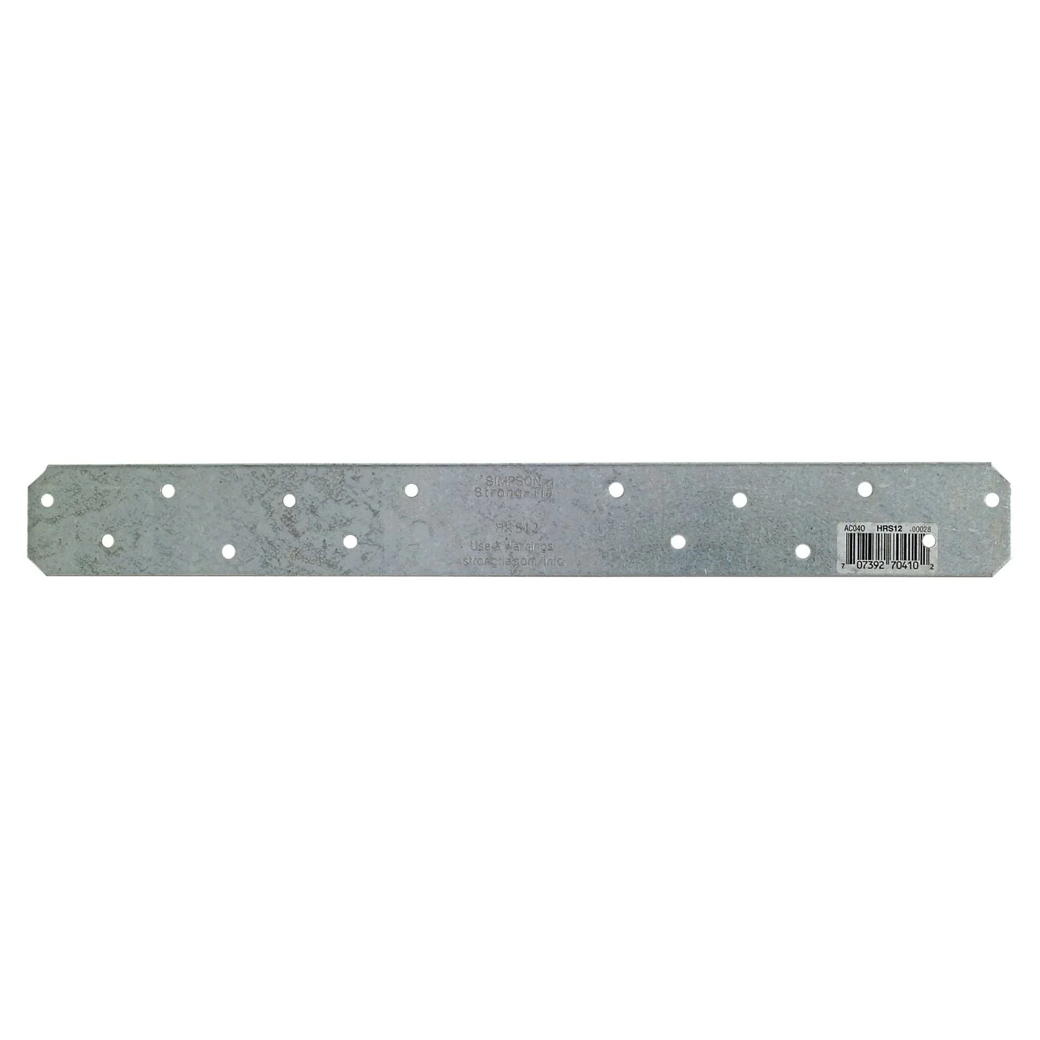 Simpson Strong-Tie HRS12 HRS 12-in. 12-Gauge Galvanized Heavy Strap Tie - Image 3