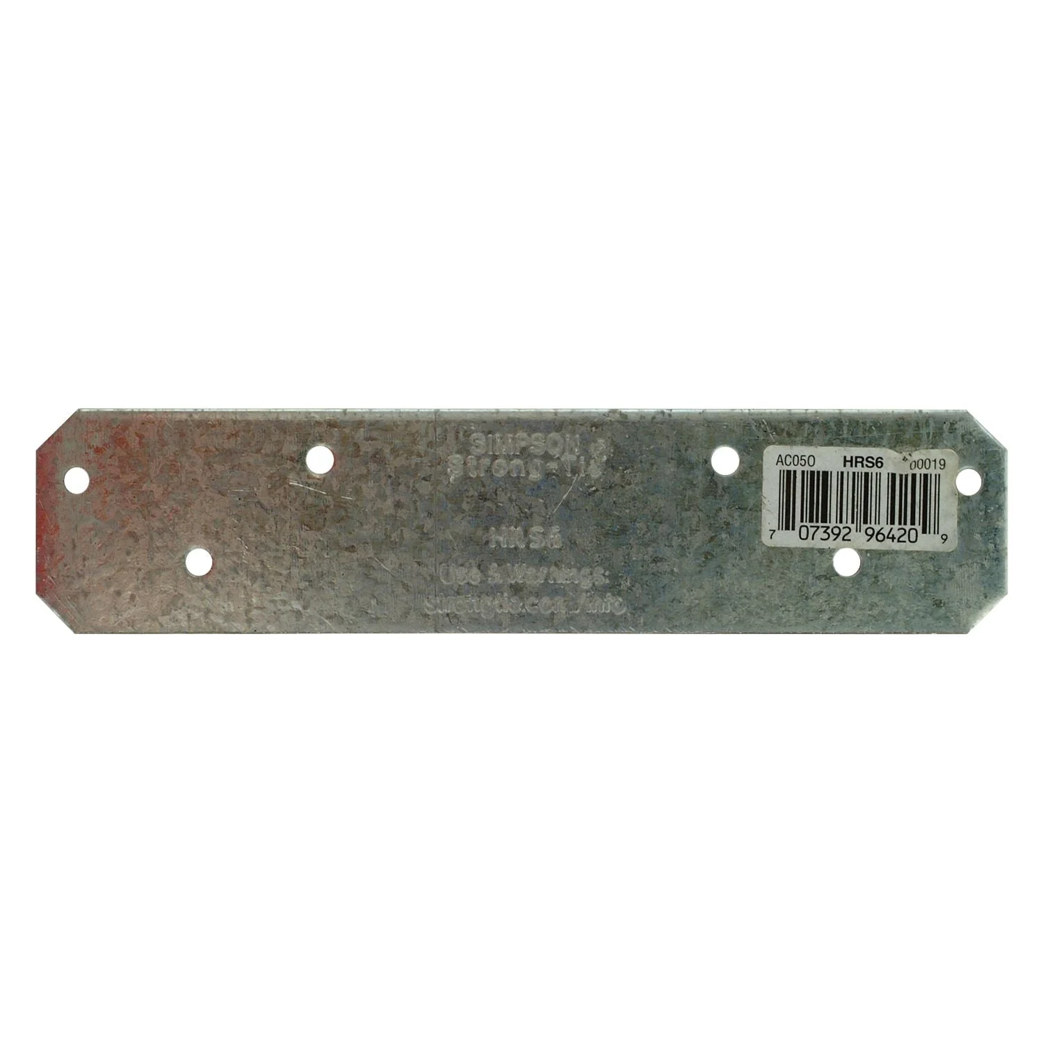 Simpson Strong-Tie HRS6 HRS 6-in. 12-Gauge Galvanized Heavy Strap Tie - Image 3
