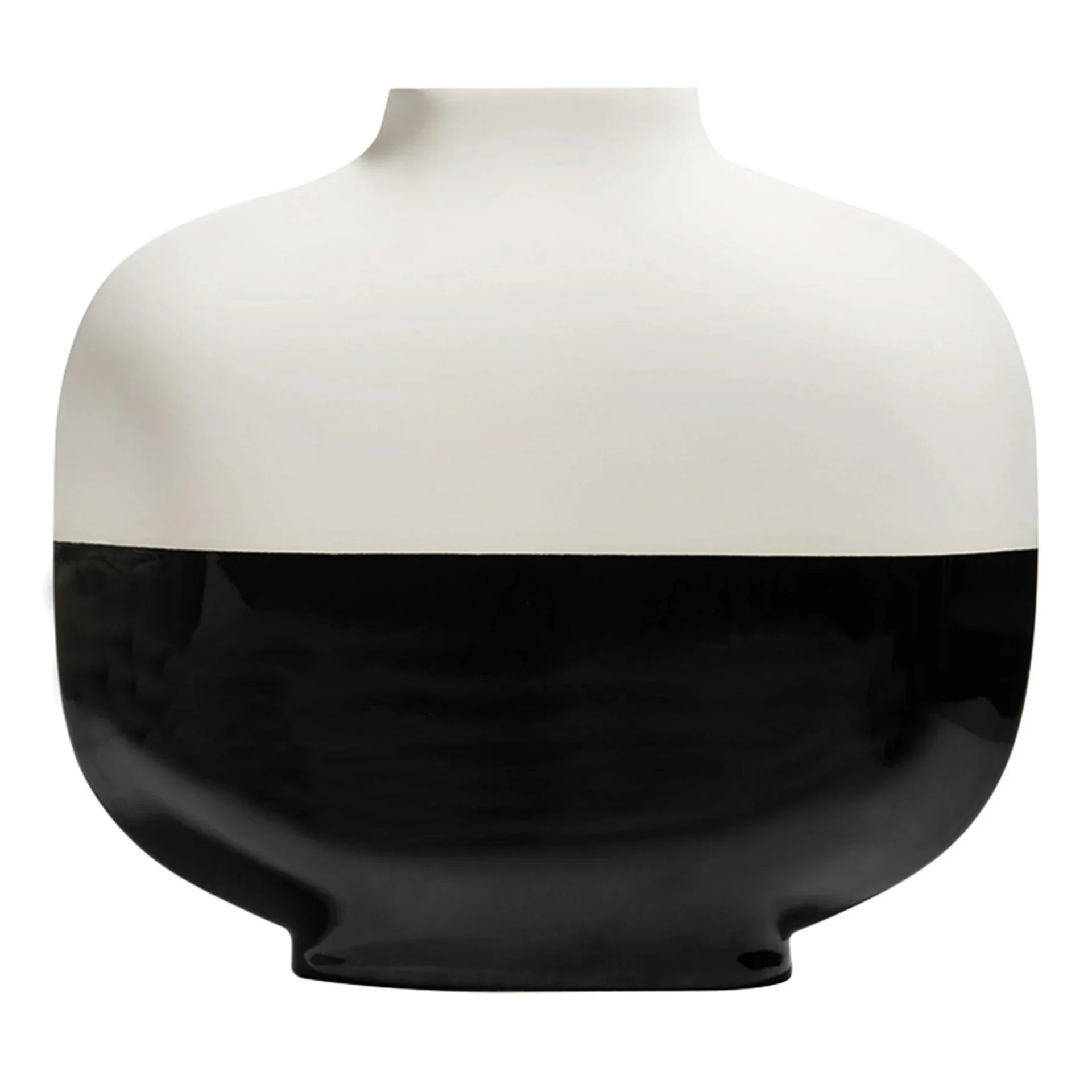 KOSE MILANO | SHORT PALMA BLACK AND WHITE VASE | $895.00 - Image 1