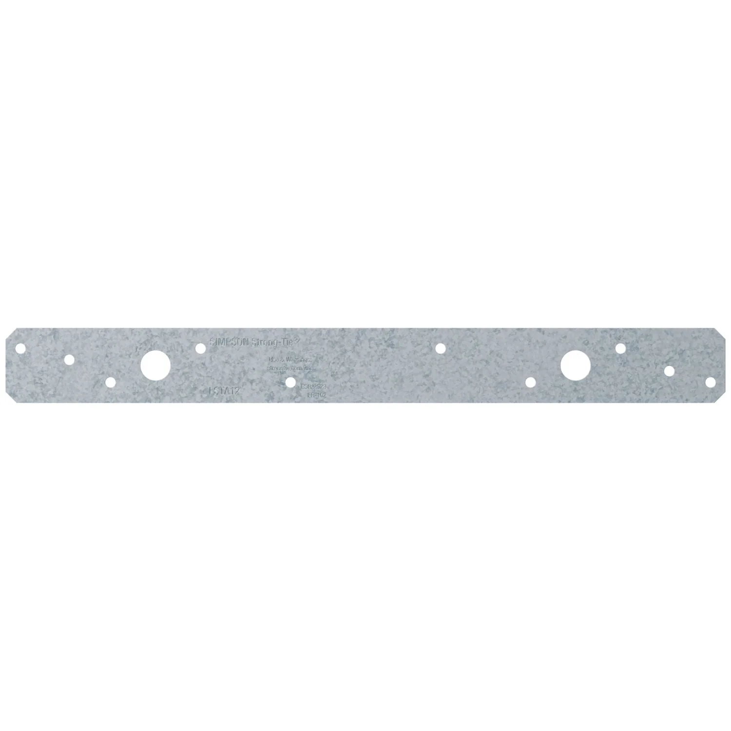 Simpson Strong-Tie 1-1/4-in. x 12-in. 20-Gauge Galvanized Strap Tie (LSTA12) - Image 3