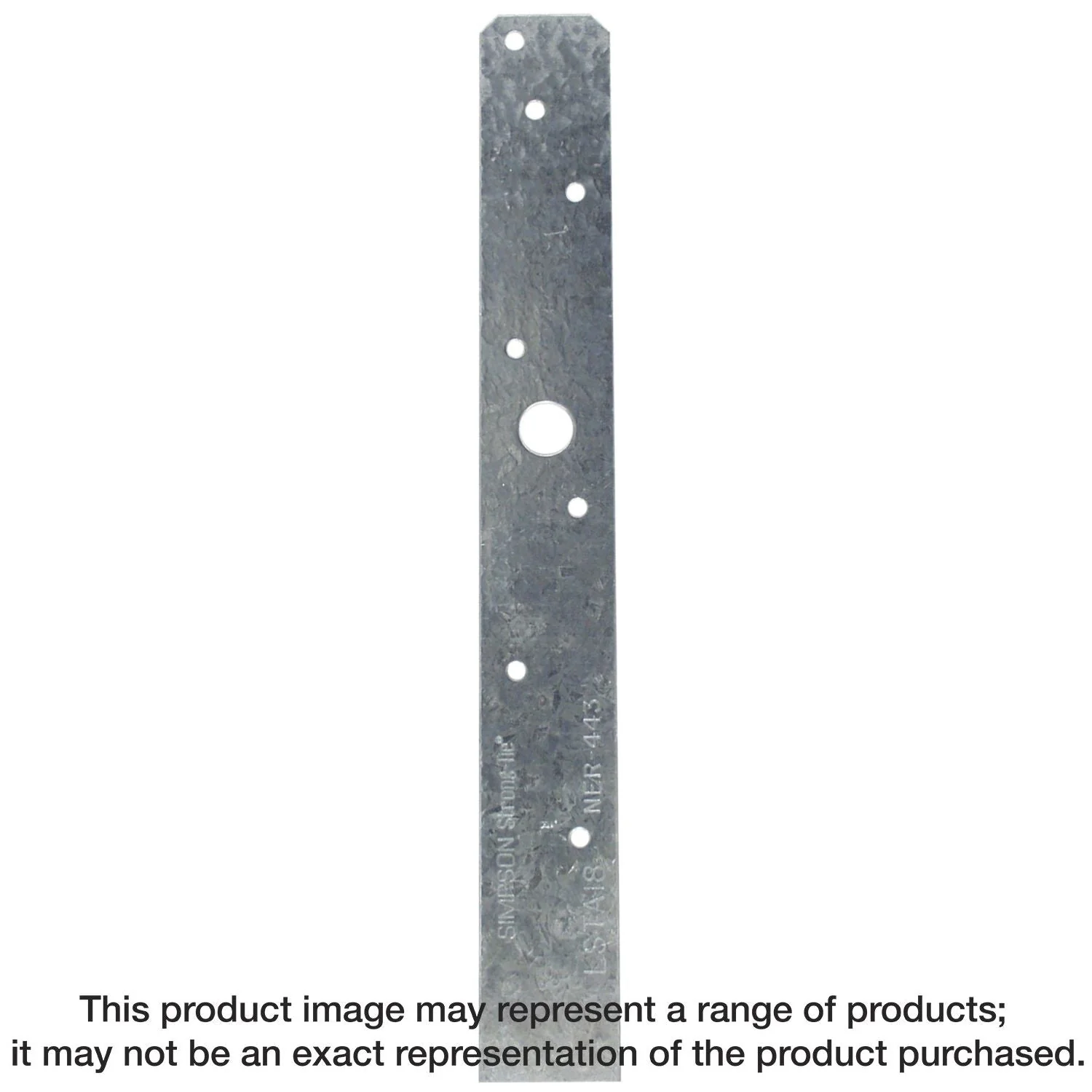 Simpson Strong-Tie LSTA18 LSTA 1-1/4-in. x 18-in. 20-Gauge Galvanized Strap Tie - Image 1