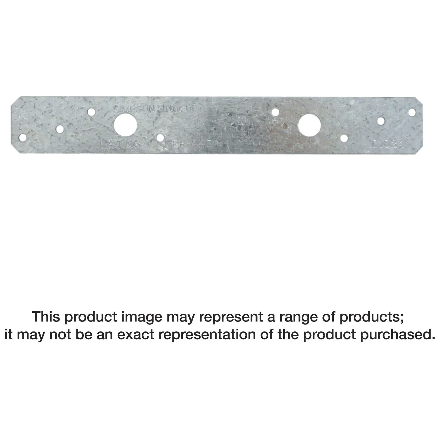 Simpson Strong-Tie LSTA9 LSTA 1-1/4-in. x 9-in. 20-Gauge Galvanized Strap Tie - Image 1