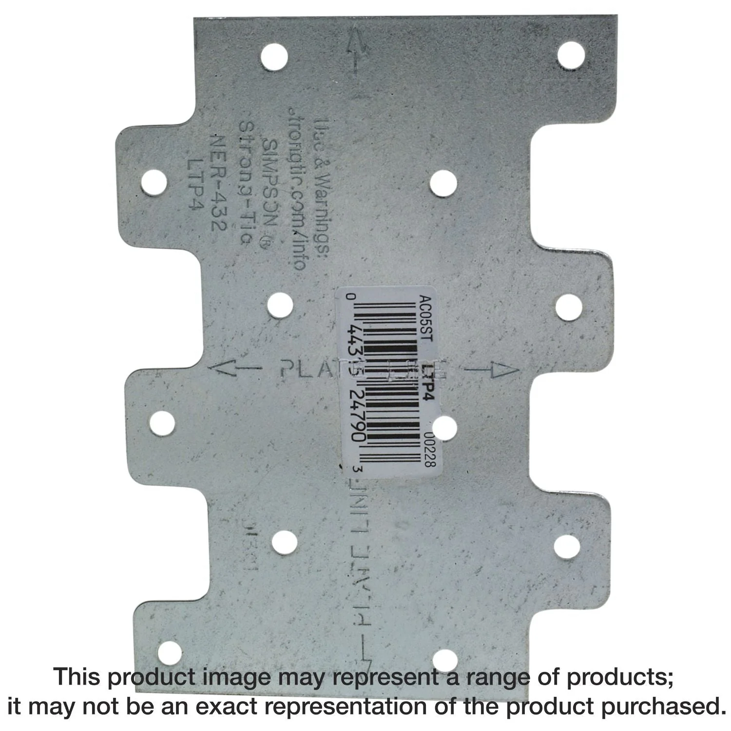 Simpson Strong-Tie LTP4 LTP 3-in. x 4-1/4-in. Galvanized Lateral Tie Plate - Image 3