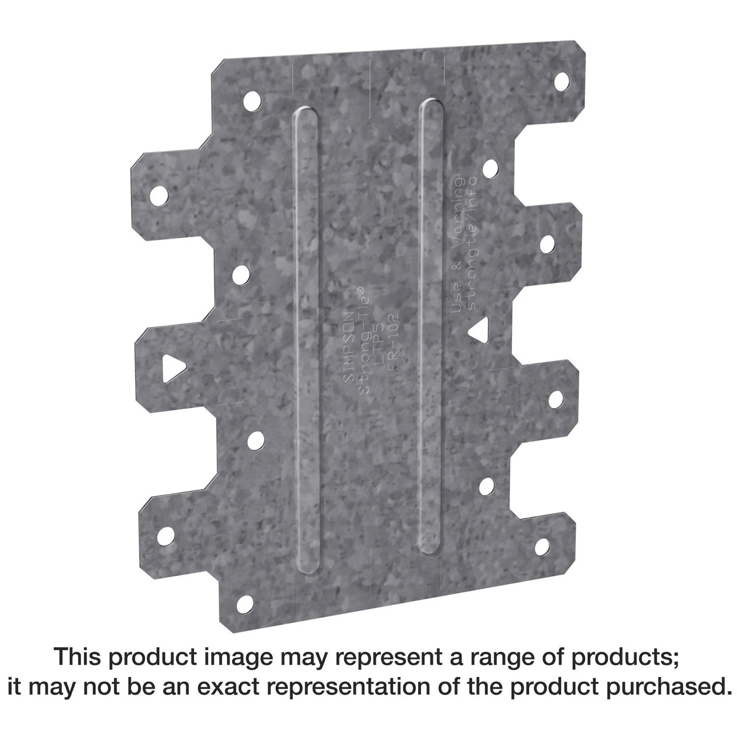Simpson Strong-Tie LTP5 LTP 4-1/2-in. x 5-1/8-in. Galvanized Lateral Tie Plate - Image 1