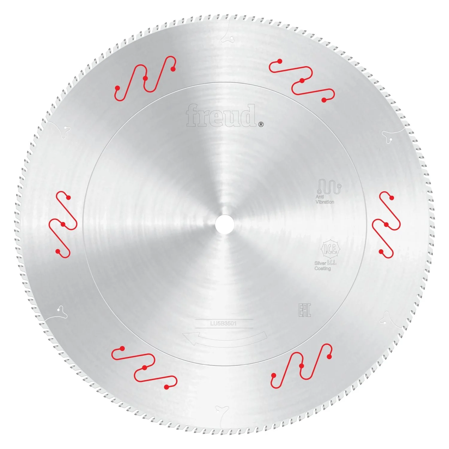 Freud LU5B3501 550mm Thin to Medium Aluminum & Non Ferrous Blade with Mechanical Clamping - Image 1
