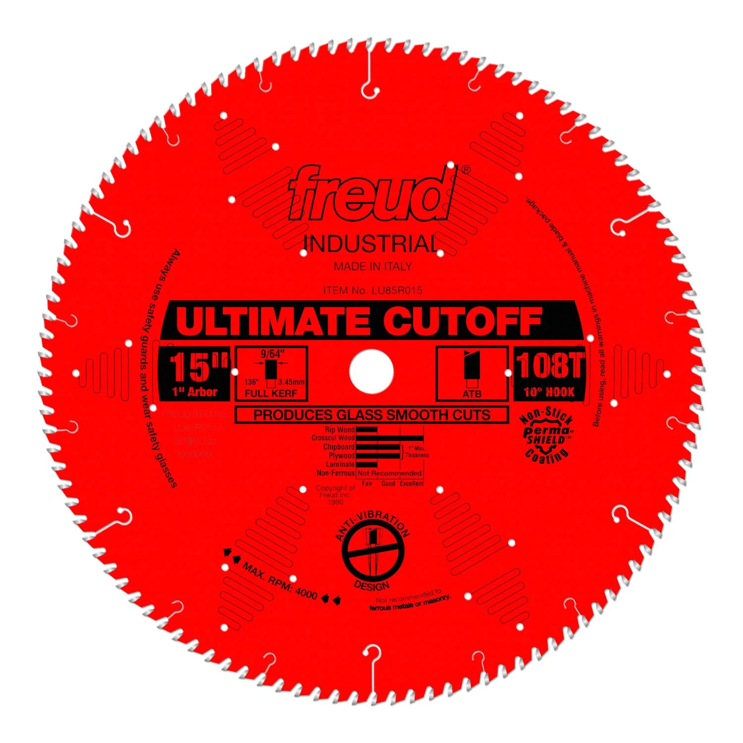 Freud LU85R015 15 in. Ultimate Cut-Off Blade - Image 1