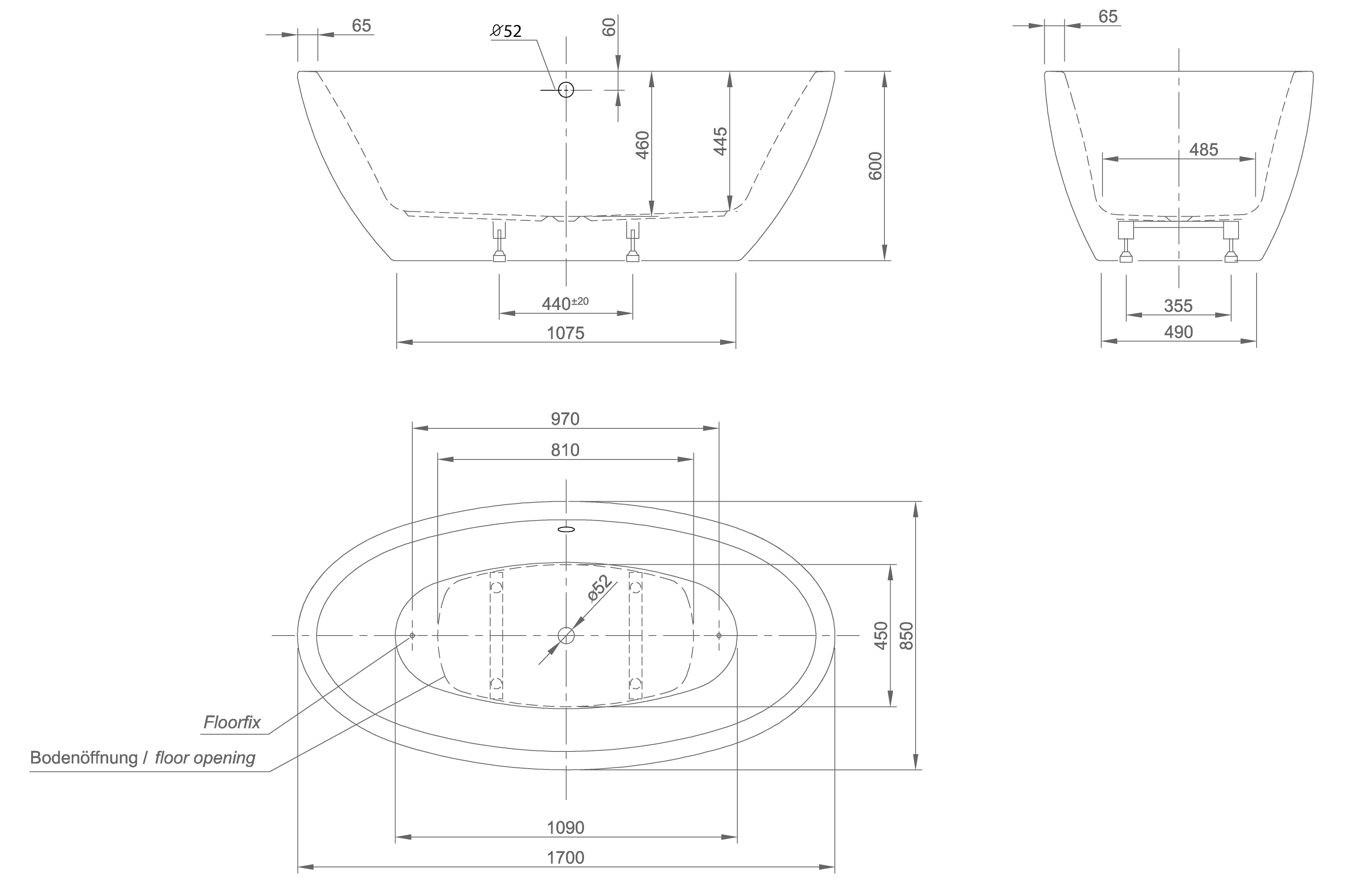 LOOM XS ACRYLIC BATH TUB | PIETRA CASA BRAND | $10,384.87 - Image 3